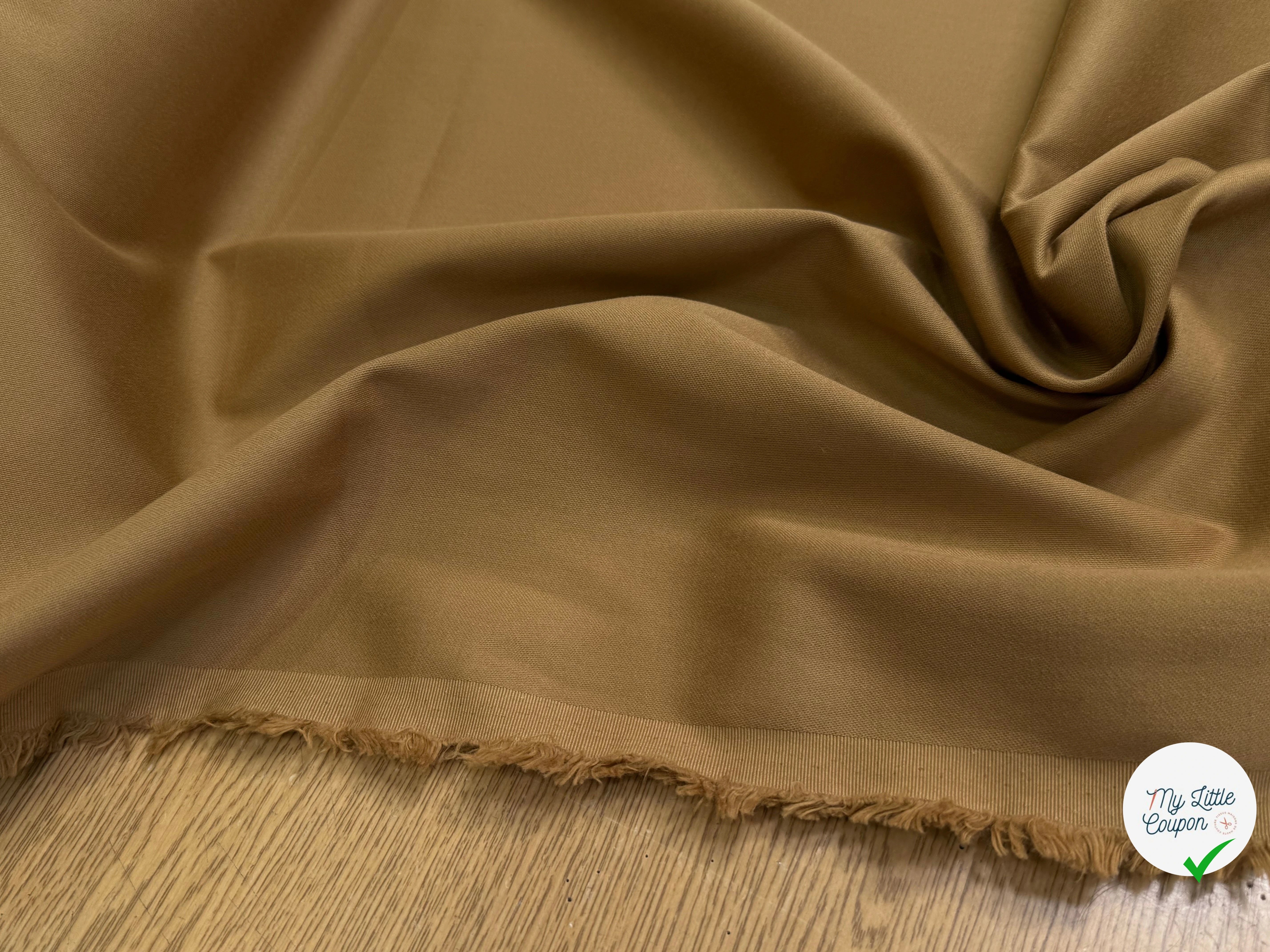GABARDINE DE COTON LOURDE DEPERLANTE GOLD - My Little Coupon