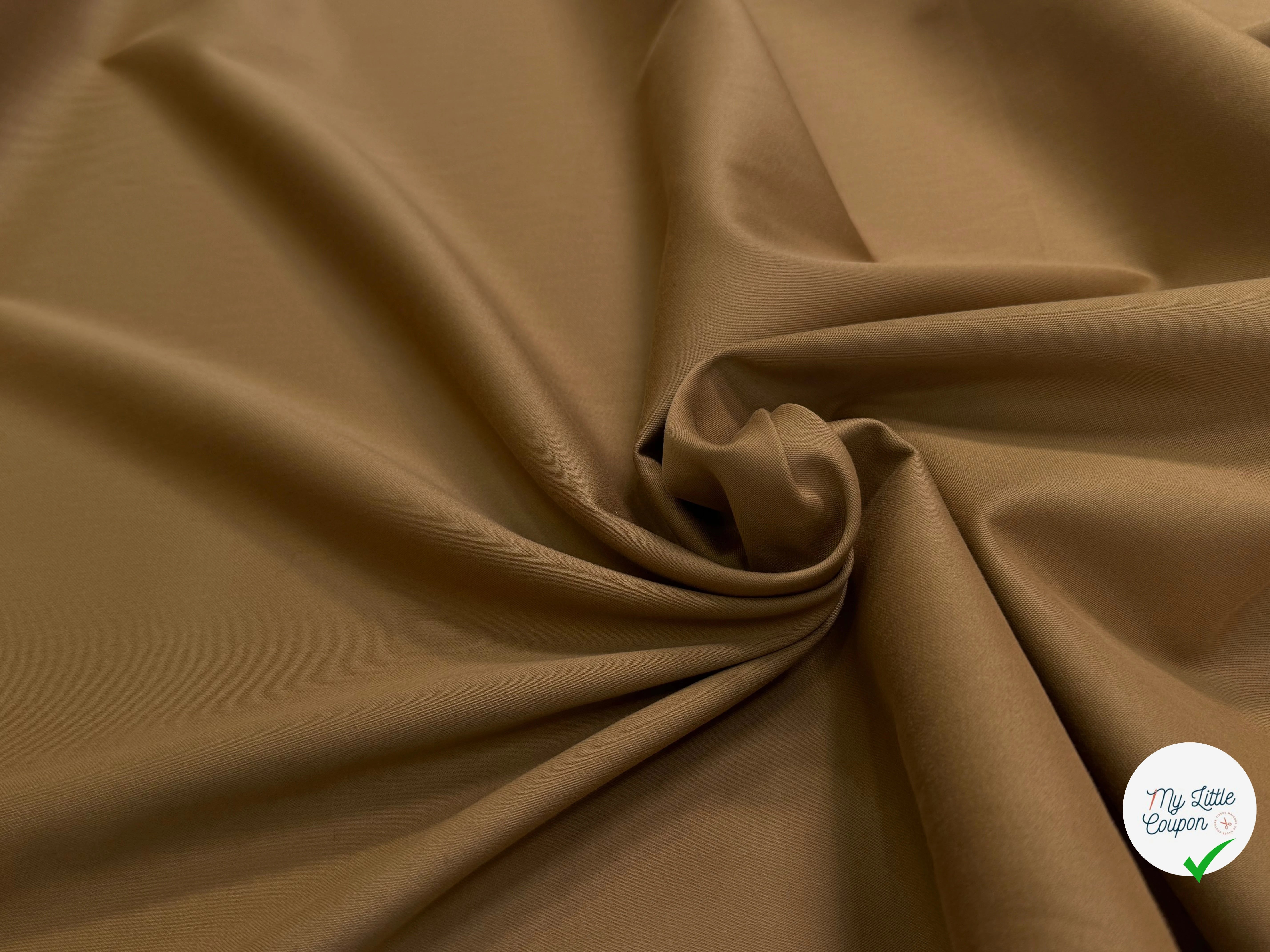 GABARDINE DE COTON LOURDE DEPERLANTE GOLD - My Little Coupon