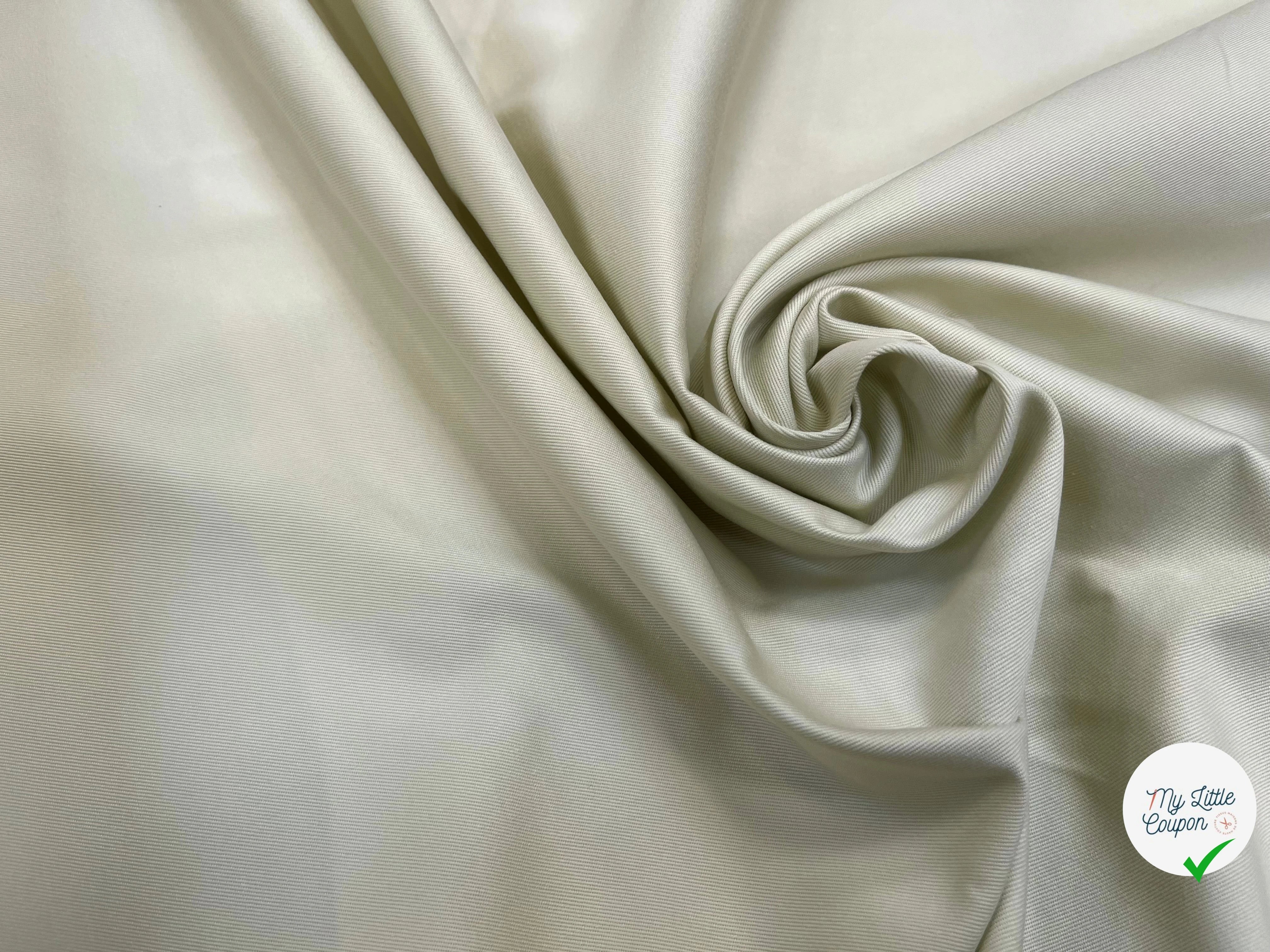 GABARDINE DE COTON LOURDE OYSTER - My Little Coupon