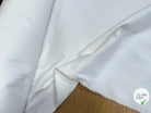 GABARDINE DE COTON LOURDE SATINÉE STRETCH FINITION IMPÉCABLE BLANC - My Little Coupon