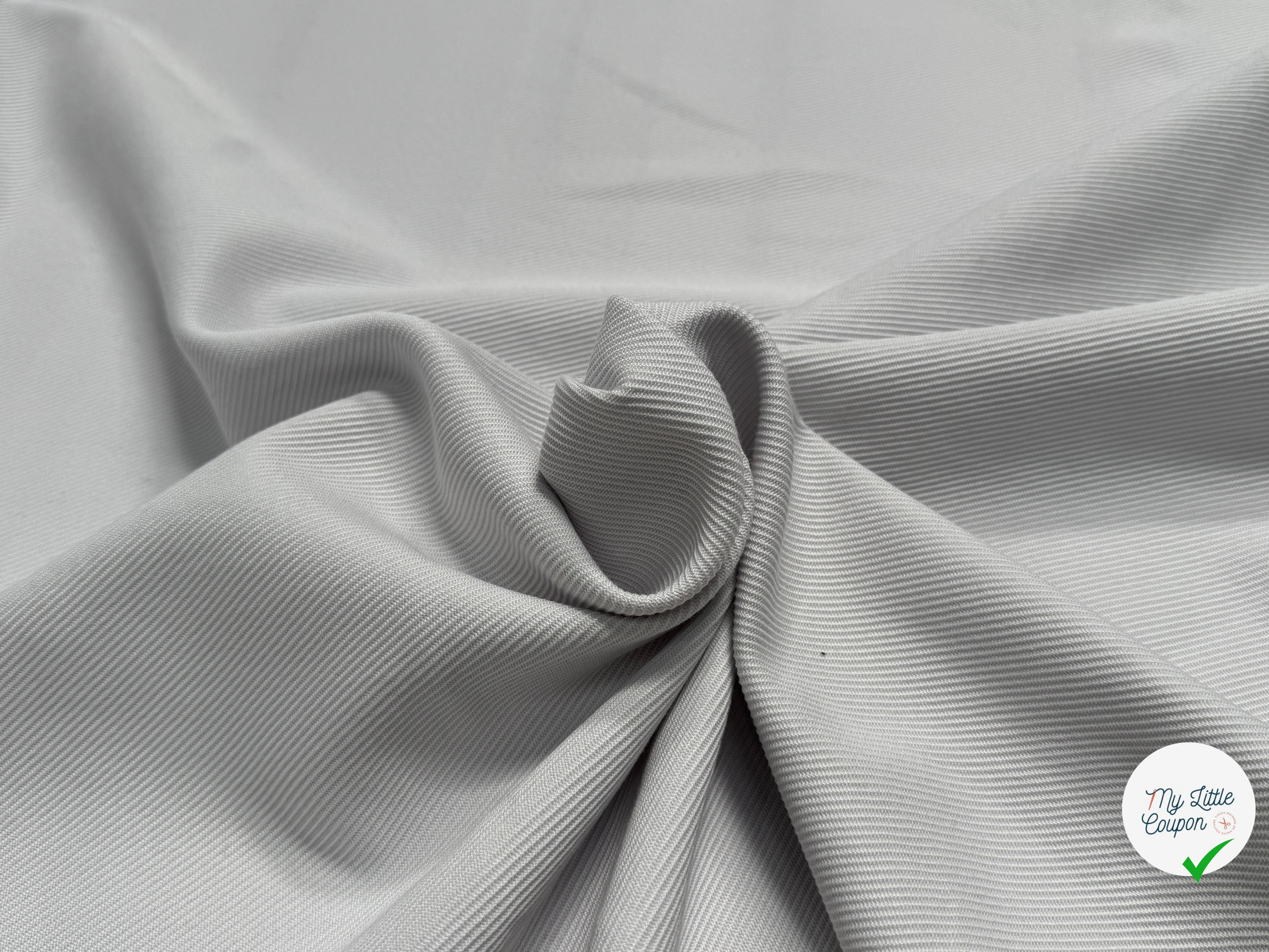 GABARDINE DE COTON LOURDE STRIÉE SUPERBE TENUE MIST - My Little Coupon