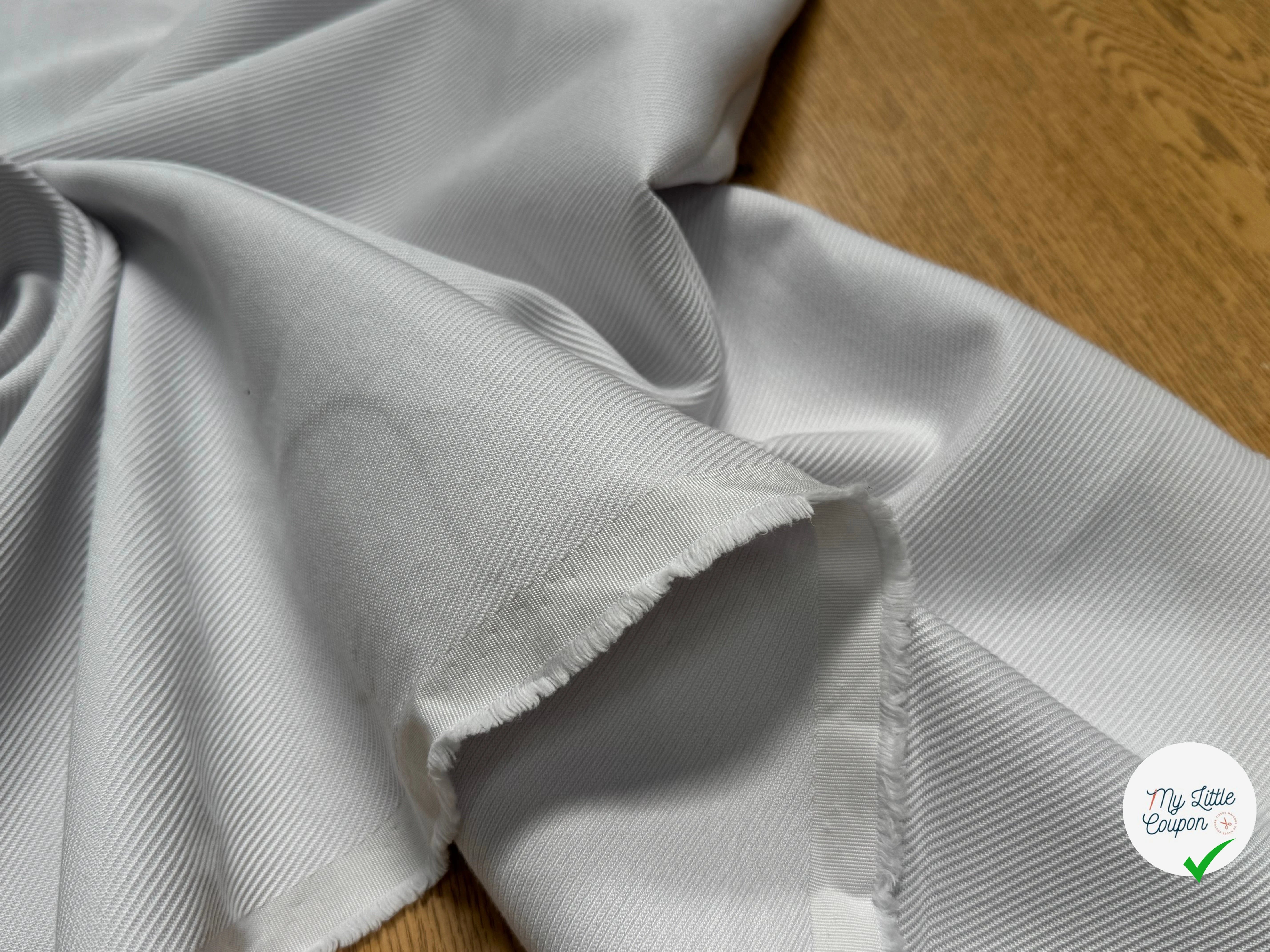 GABARDINE DE COTON LOURDE STRIÉE SUPERBE TENUE MIST - My Little Coupon