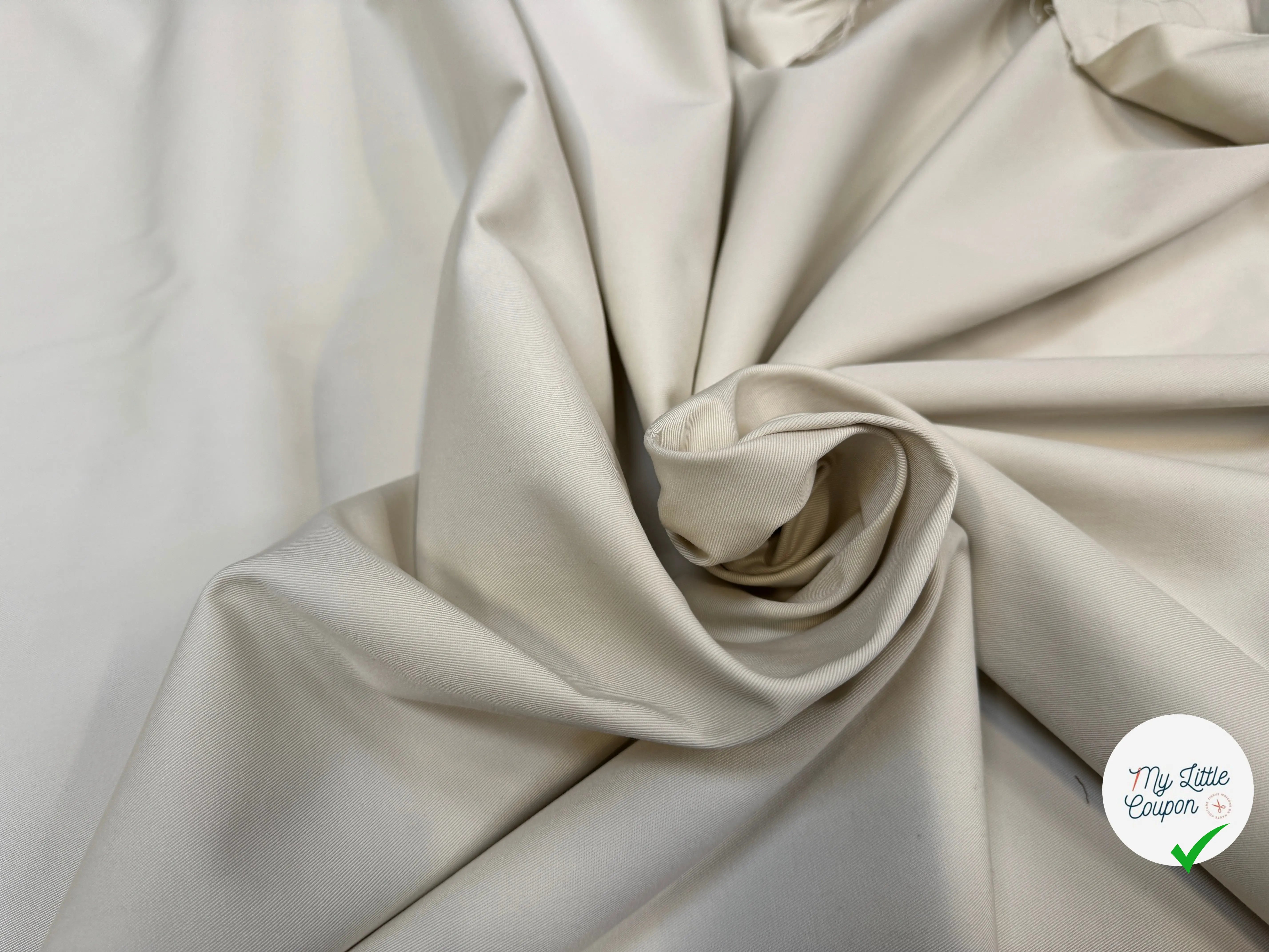 GABARDINE DE COTON NATURELLE - My Little Coupon