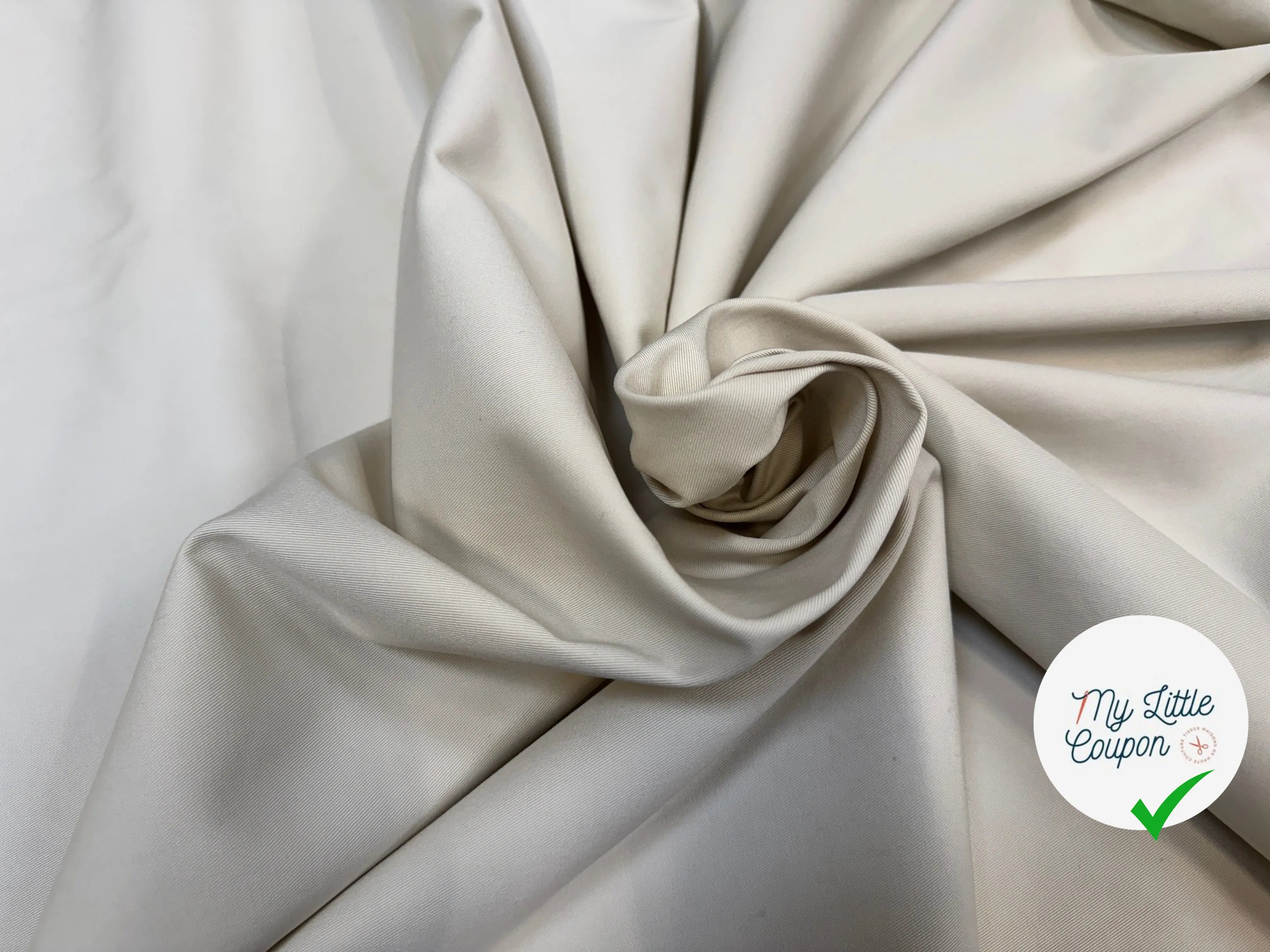 GABARDINE DE COTON NATURELLE - My Little Coupon