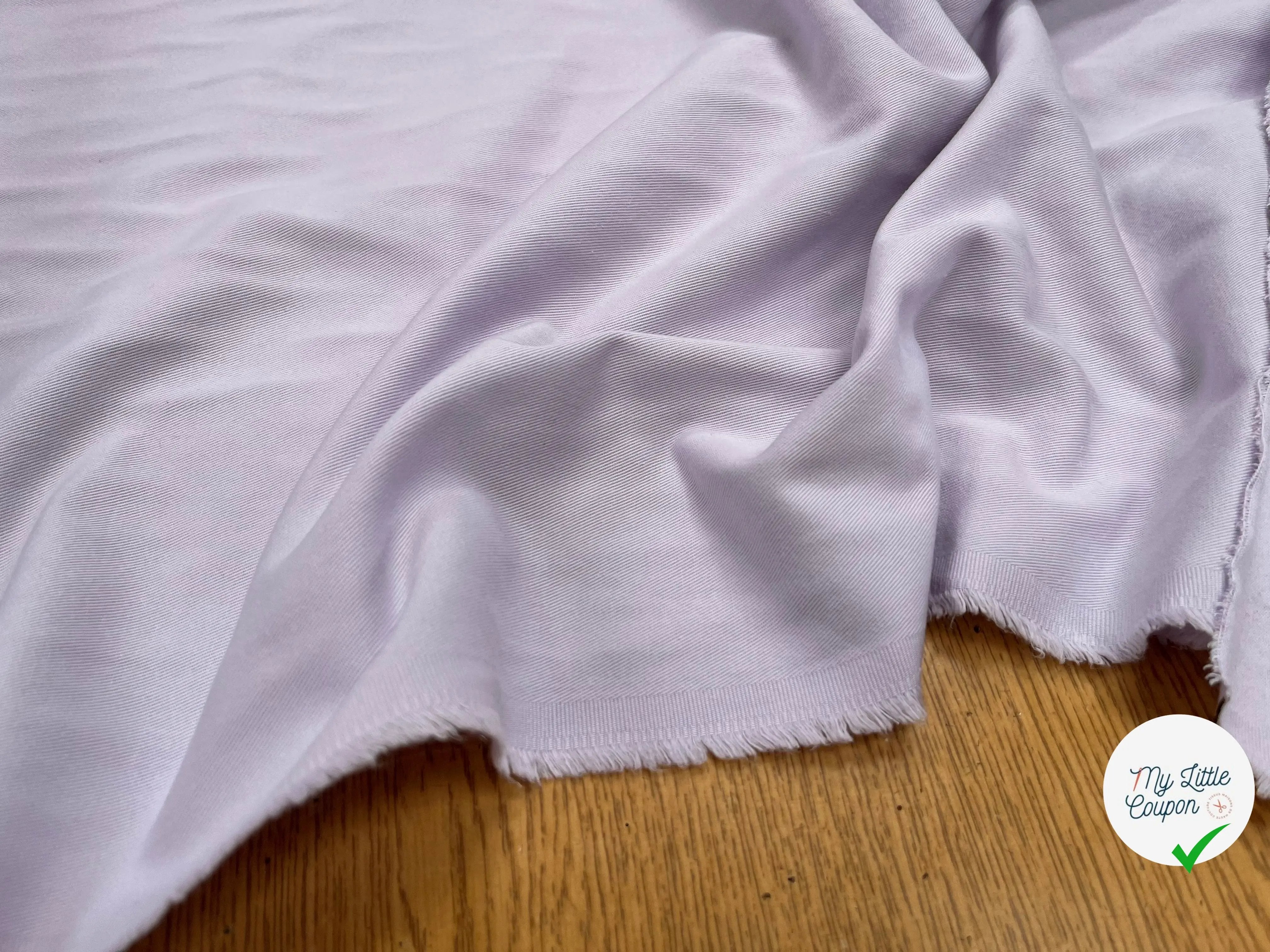 GABARDINE DE COTON PÉTITE LAIZE ICE LAVANDER - My Little Coupon