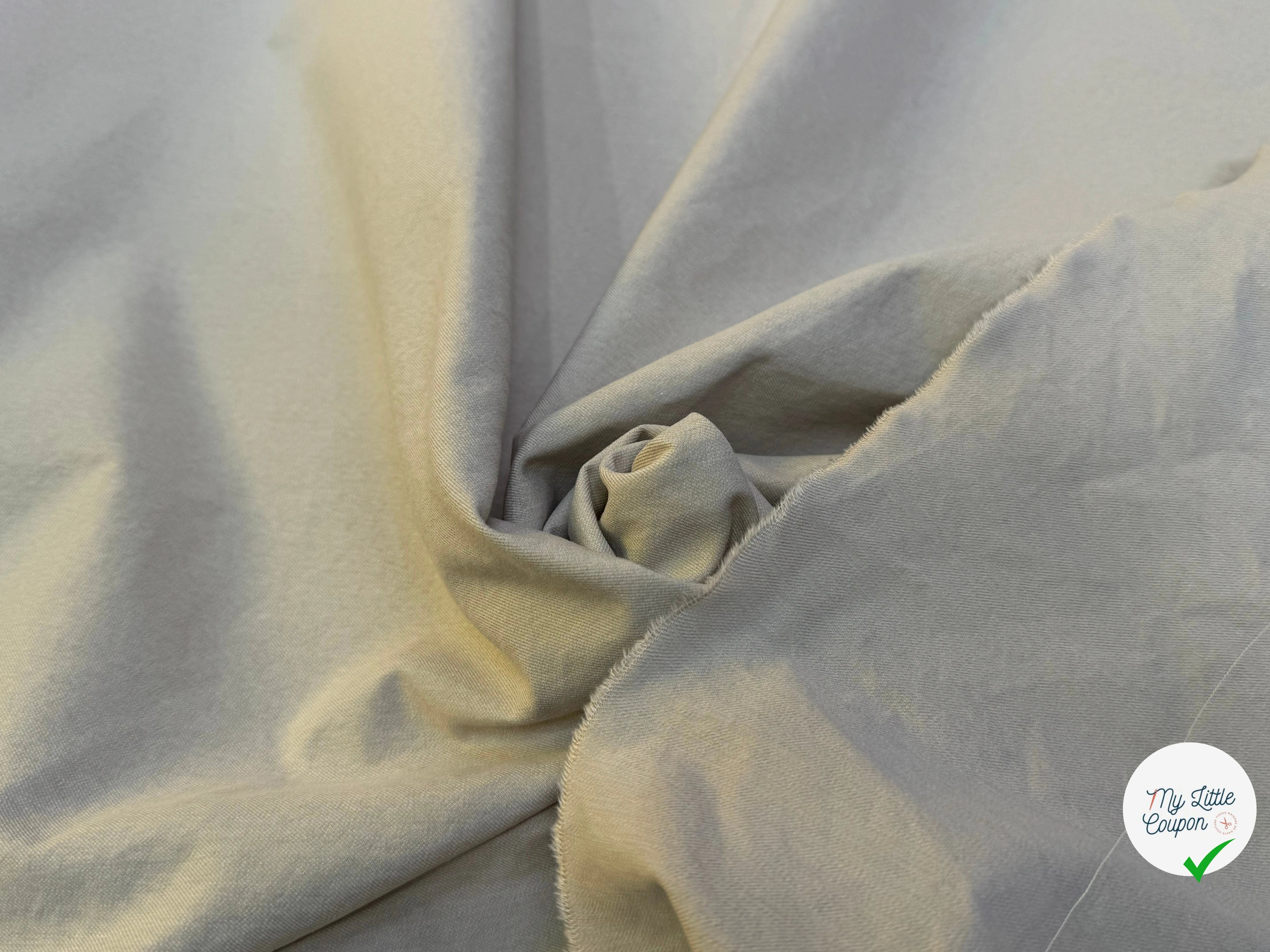 GABARDINE DE COTON QUALITÉ COUTURE BEIGE ÉCRU - My Little Coupon