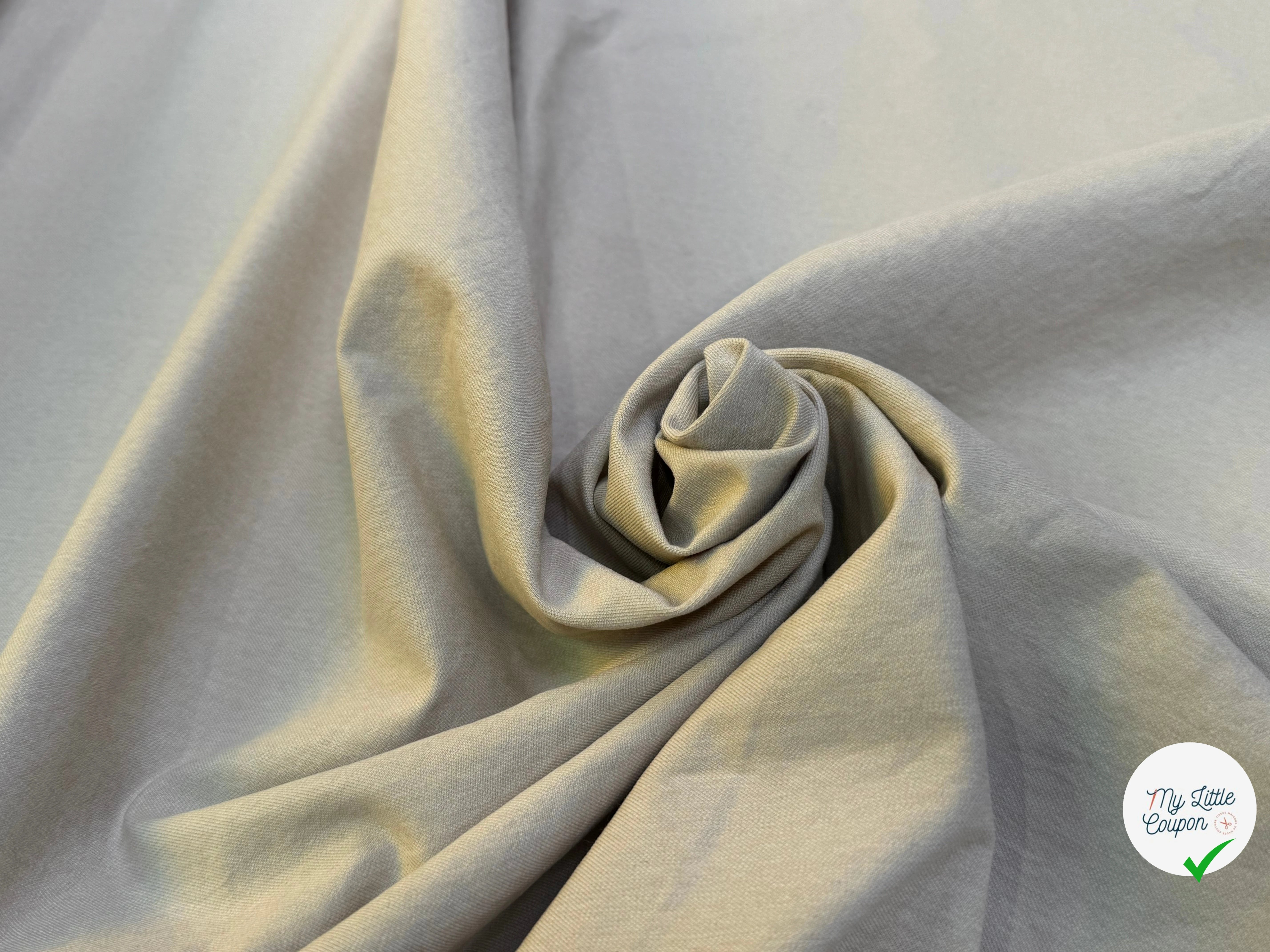 GABARDINE DE COTON QUALITÉ COUTURE BEIGE ÉCRU - My Little Coupon