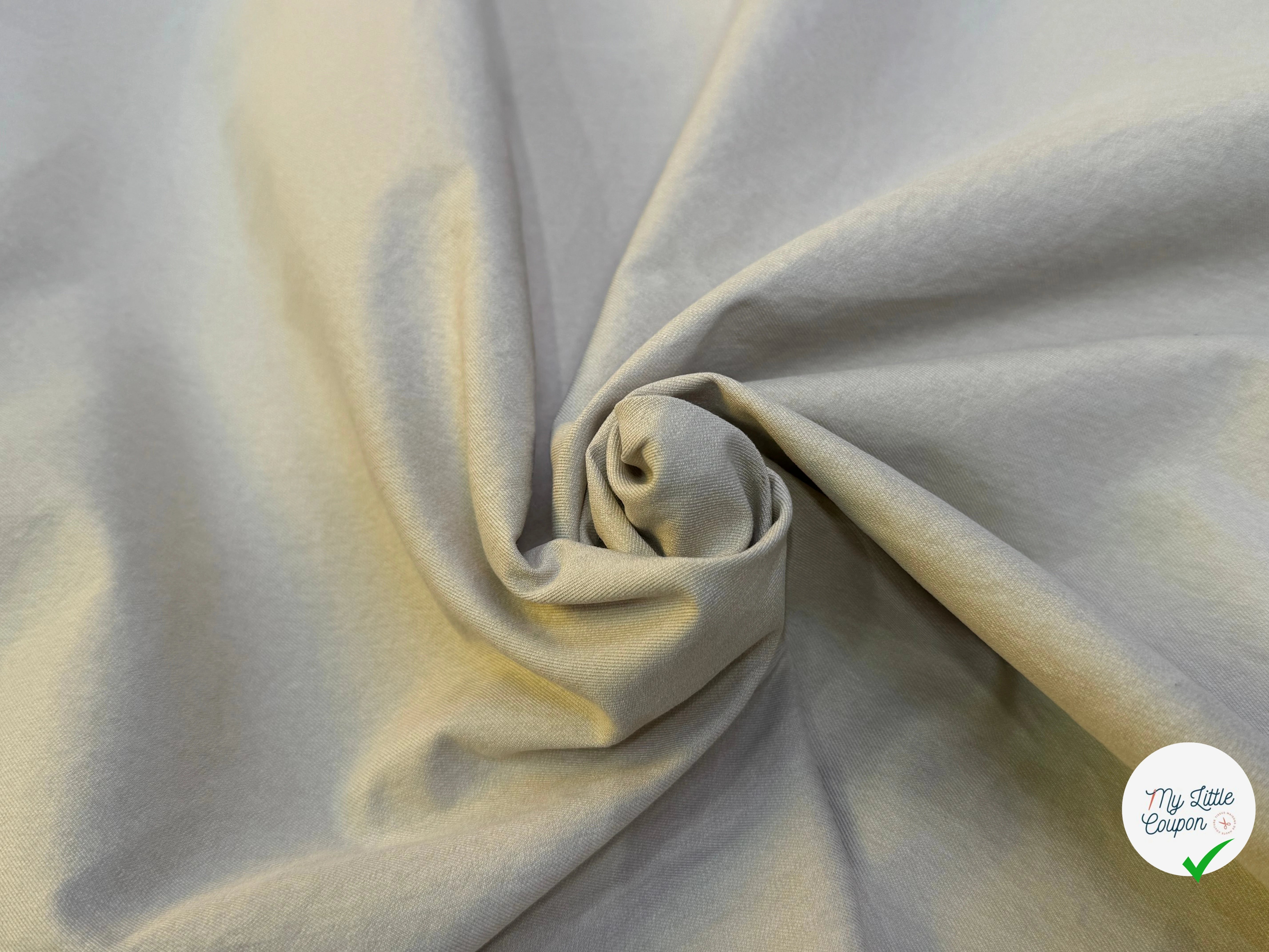 GABARDINE DE COTON QUALITÉ COUTURE BEIGE ÉCRU - My Little Coupon