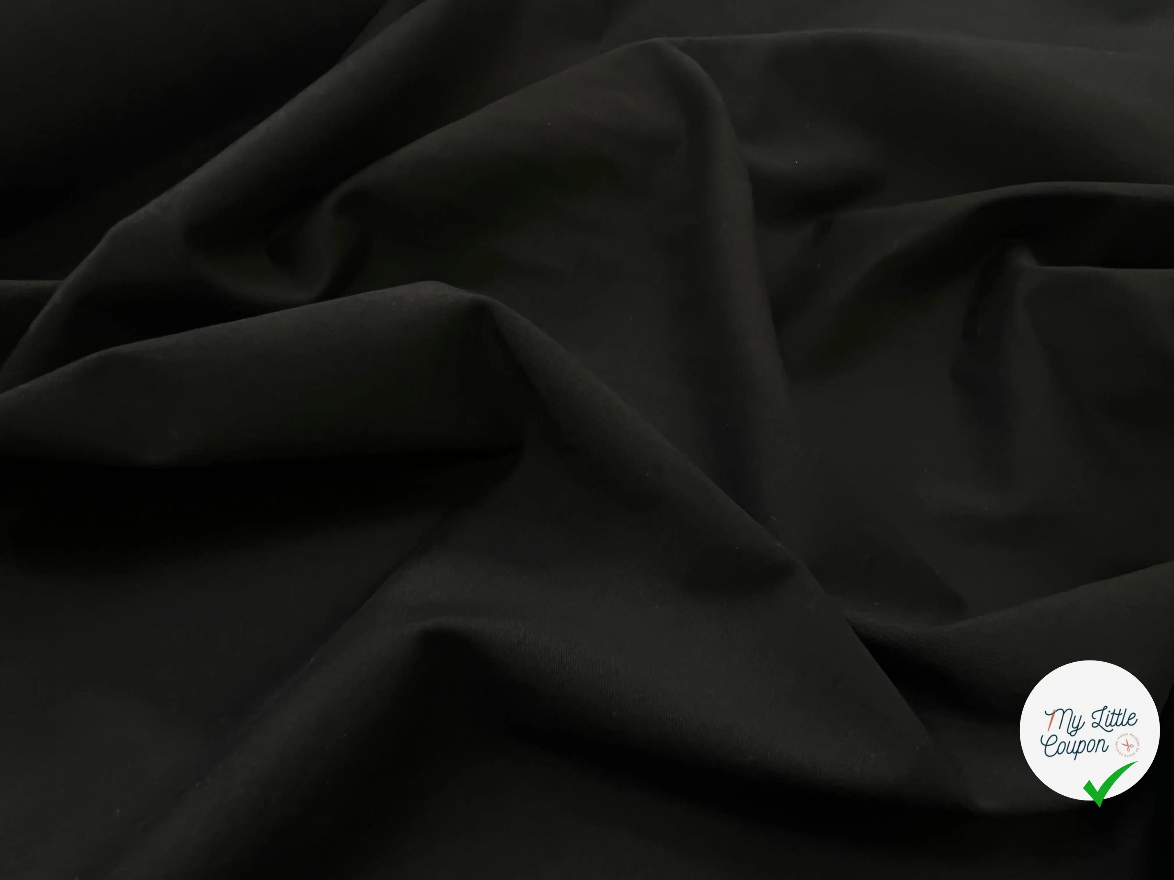 GABARDINE DE COTON SABLÉE PEACHE NOIR MSO