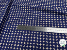 GABARDINE DE COTON STRETCH IMPRIMÉE POIS ARTEMIDE ROND BLEU - My Little Coupon