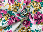 GABARDINE DE COTON STRETCH ROSIER BLANC - My Little Coupon
