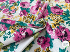 GABARDINE DE COTON STRETCH ROSIER BLANC - My Little Coupon