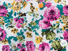 GABARDINE DE COTON STRETCH ROSIER BLANC - My Little Coupon
