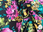 GABARDINE DE COTON STRETCH ROSIER NOIR - My Little Coupon