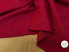 GABARDINE DE COTON SUBLIME LÉGÈREMENT GRATTÉE ROUGE - My Little Coupon