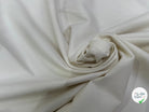 GABARDINE DE COTON ULTRA STRETCH EFFET NID D'ABEILLE ENDROIT DUVETEUX BLANC CASSÉ - My Little Coupon