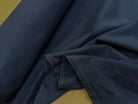 GABARDINE DE COTON ULTRA STRETCH FINEMENT RAFFINÉE BLEU MARINE - My Little Coupon