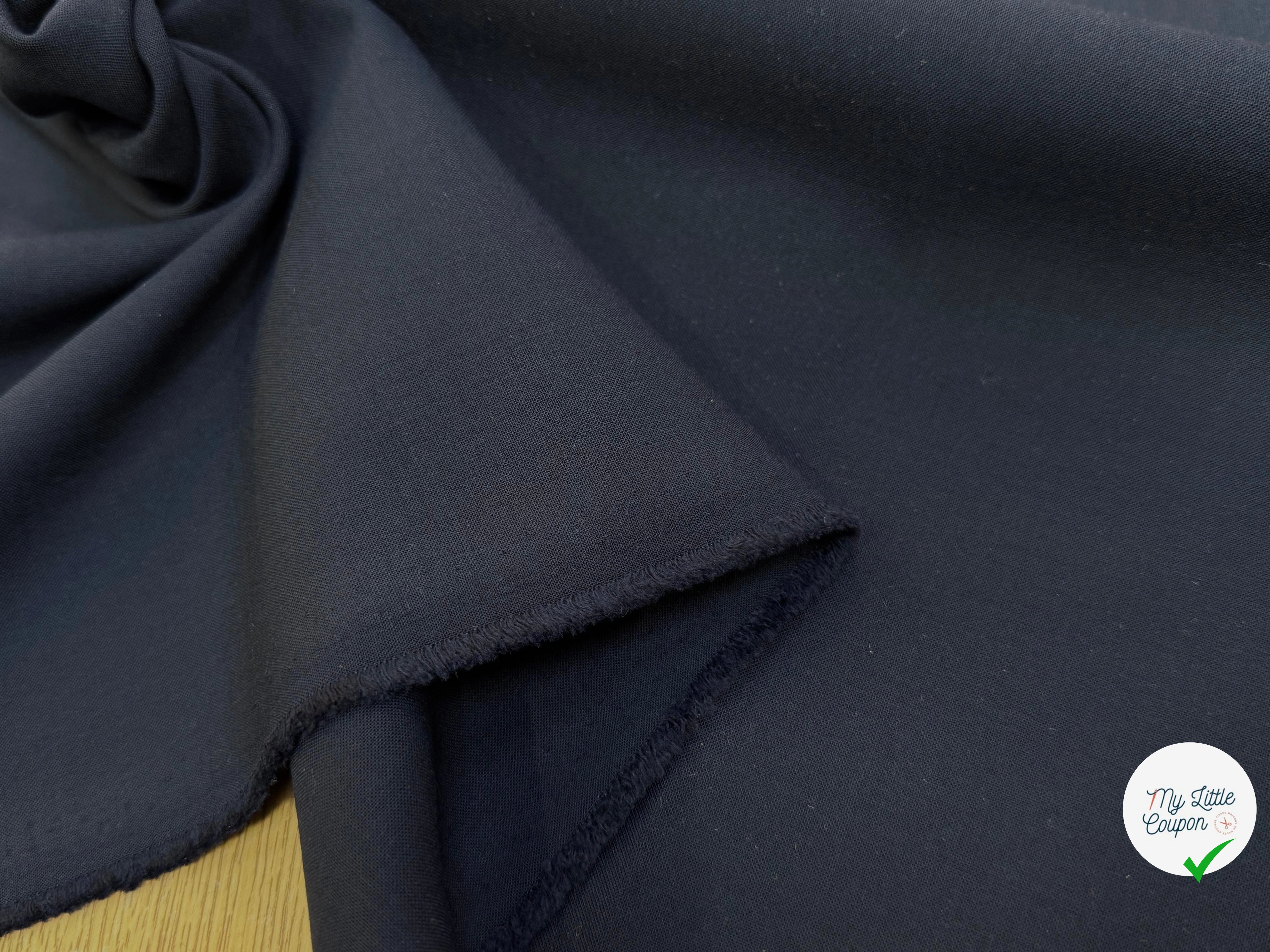 GABARDINE DE LAINE BELLE TENUE ULTRA BEAU BLEU NUIT - My Little Coupon