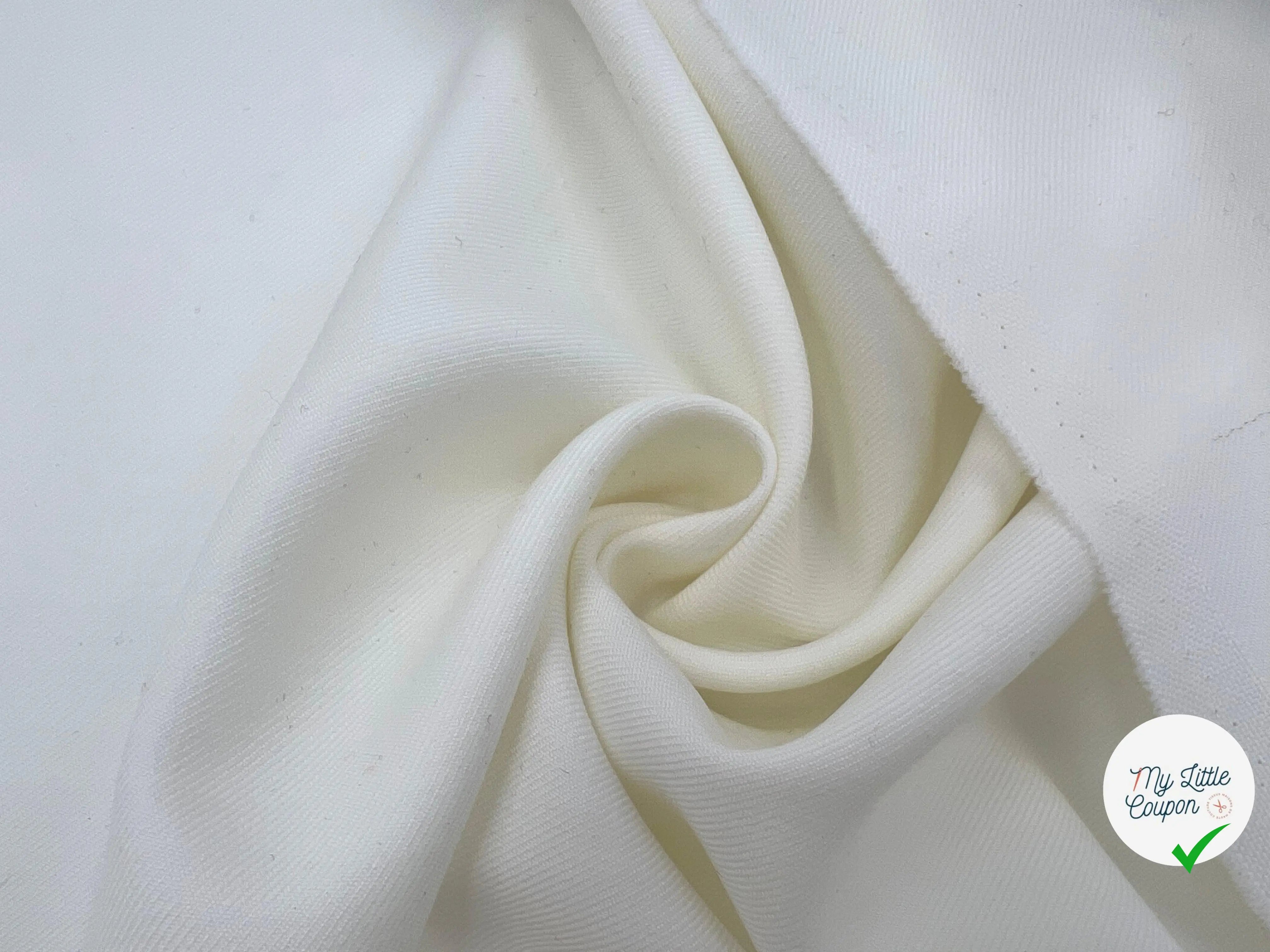 GABARDINE DE LAINE BLANC CASSÉ - My Little Coupon - tissu - coudre