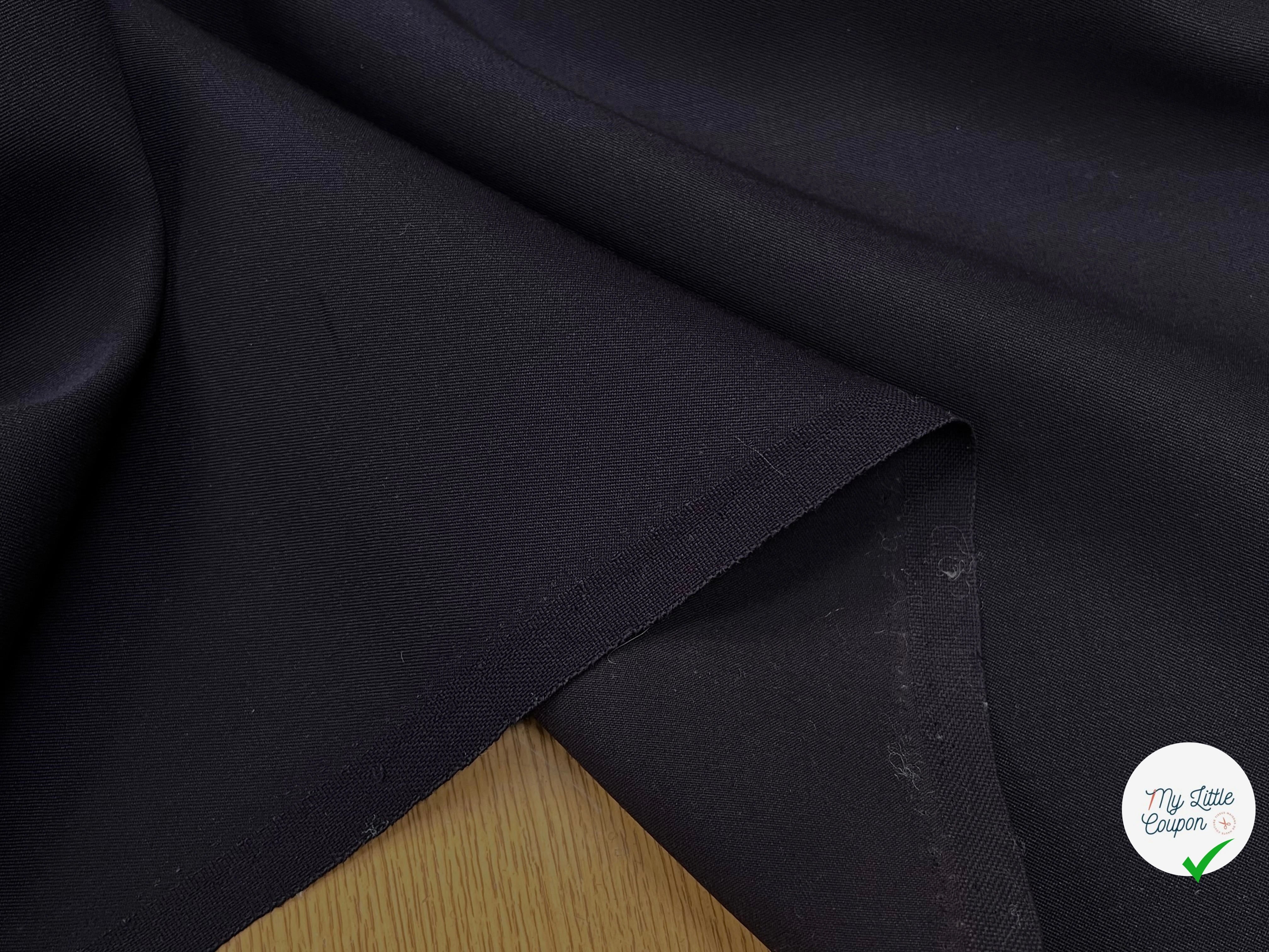 GABARDINE DE LAINE BLEU MIDNIGHT BELLE TENUE 100% LAINE - My Little Coupon