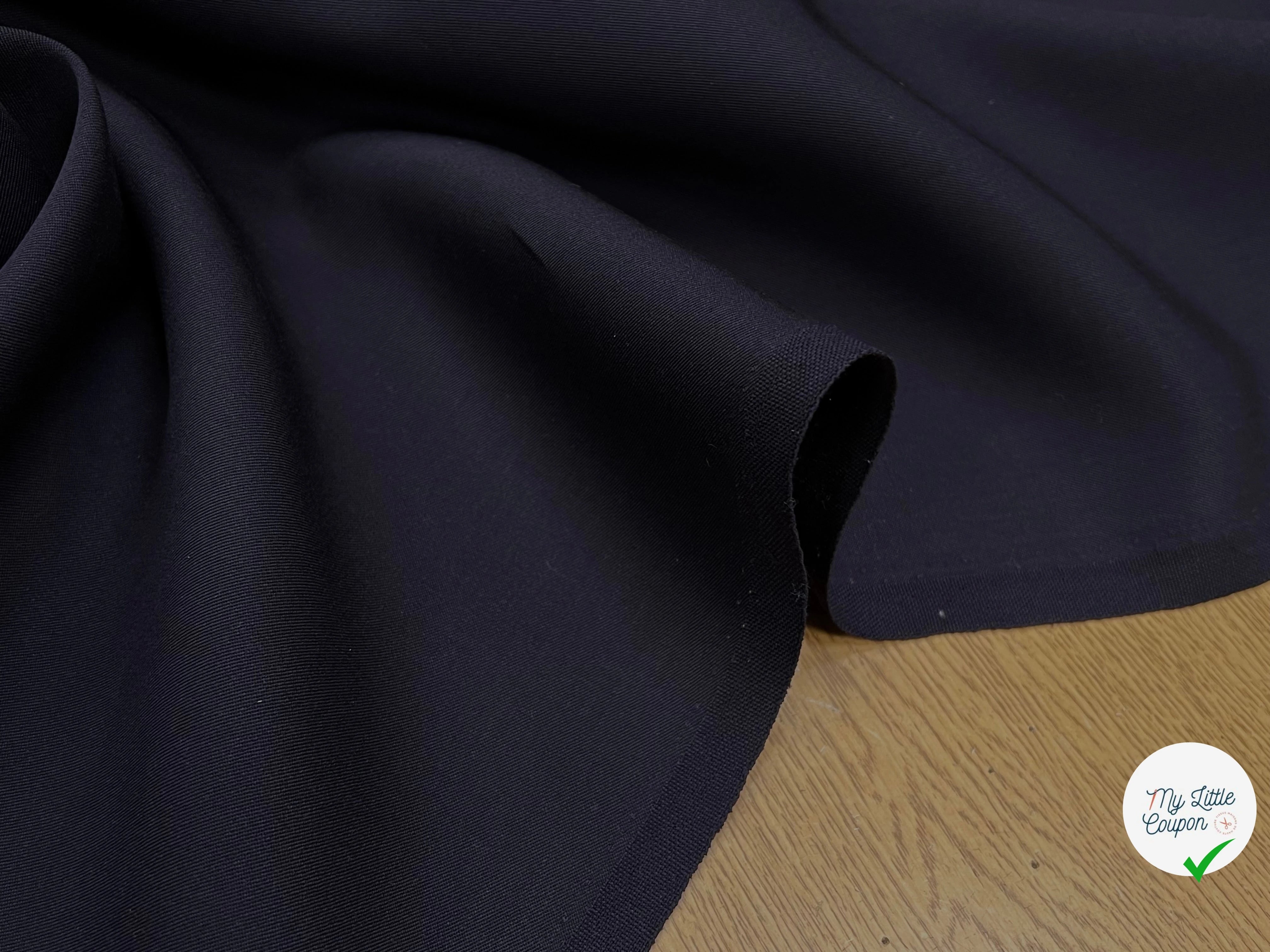 GABARDINE DE LAINE BLEU MIDNIGHT BELLE TENUE 100% LAINE - My Little Coupon