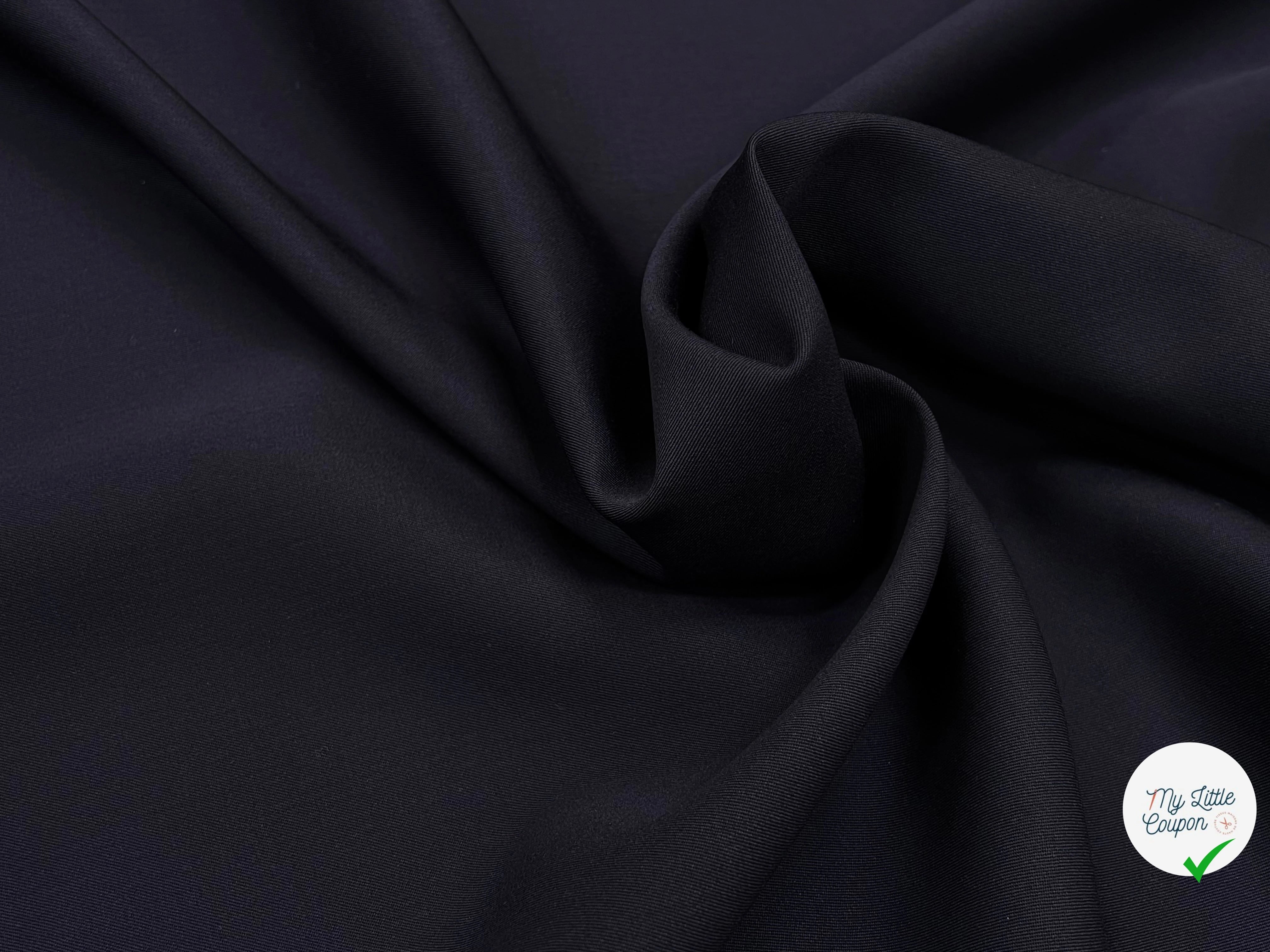 GABARDINE DE LAINE BLEU MIDNIGHT BELLE TENUE 100% LAINE - My Little Coupon