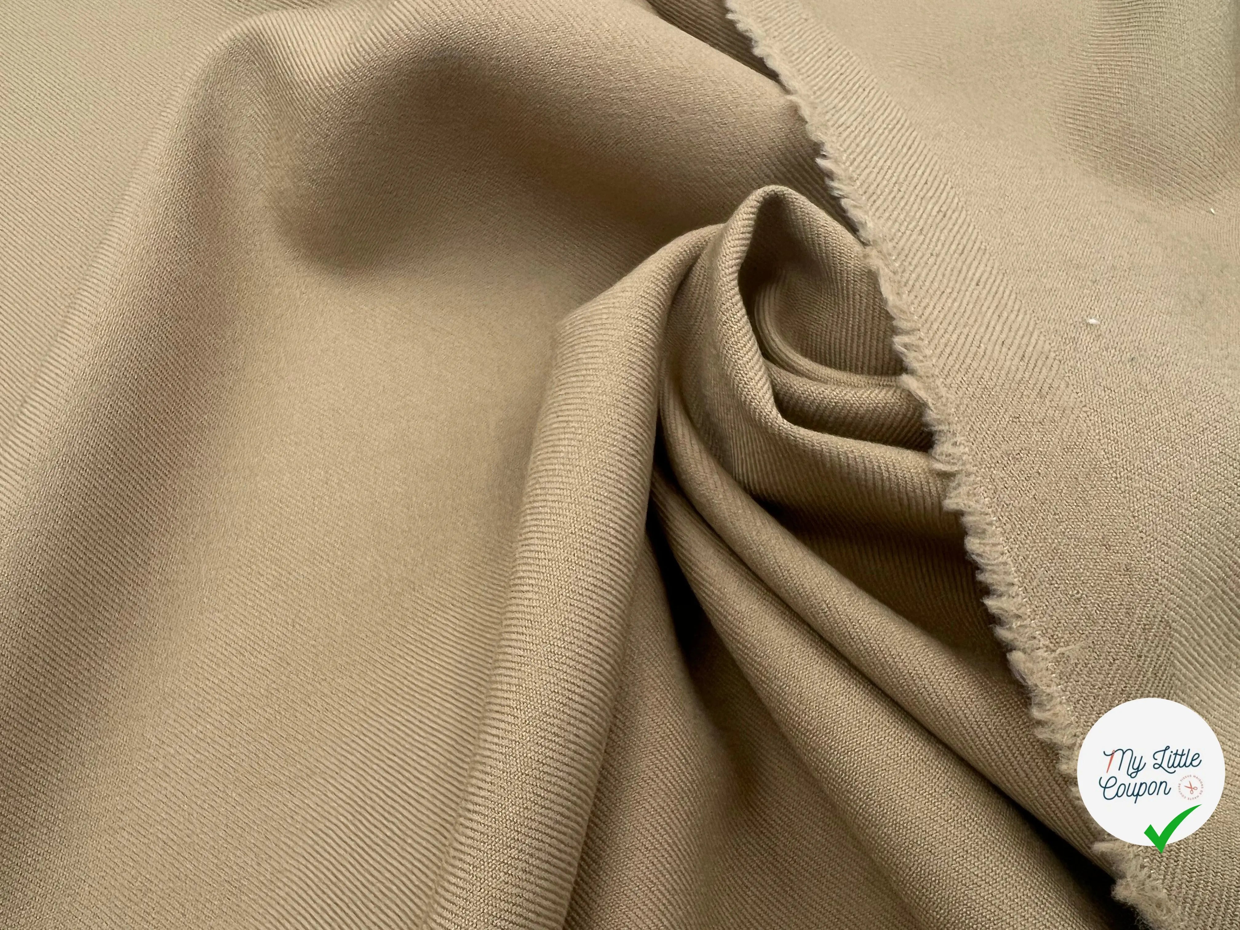 GABARDINE DE LAINE CHAMOIS - My Little Coupon - tissu - coudre