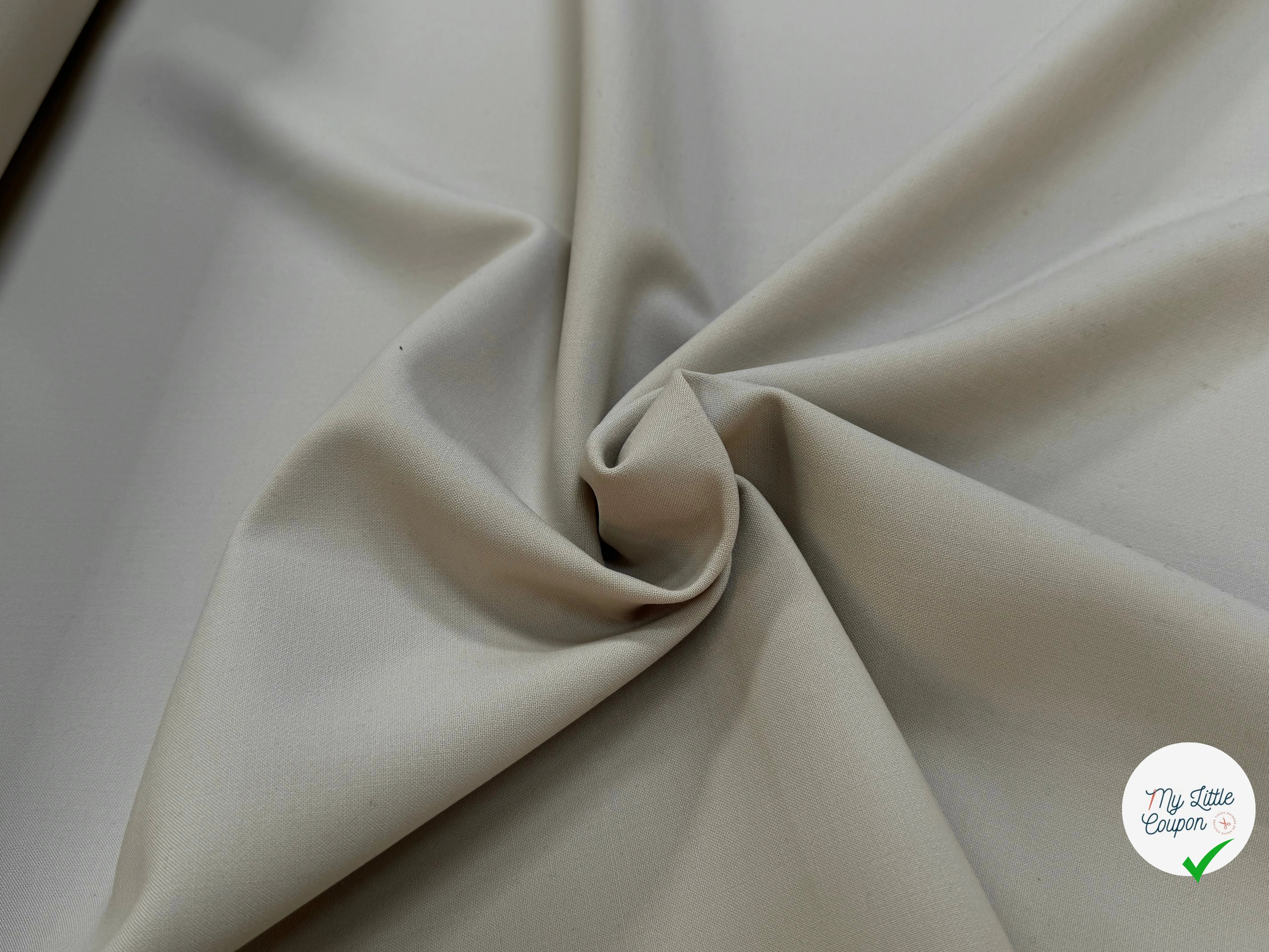 GABARDINE DE LAINE  LOURDE ULTRA BELLE STRETCH TAUPE - My Little Coupon