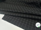 GABARDINE DE LAINE NOIRE QUADRILLÉE BLANCHE MLC INTERN