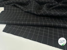 GABARDINE DE LAINE NOIRE QUADRILLÉE BLANCHE MLC INTERN