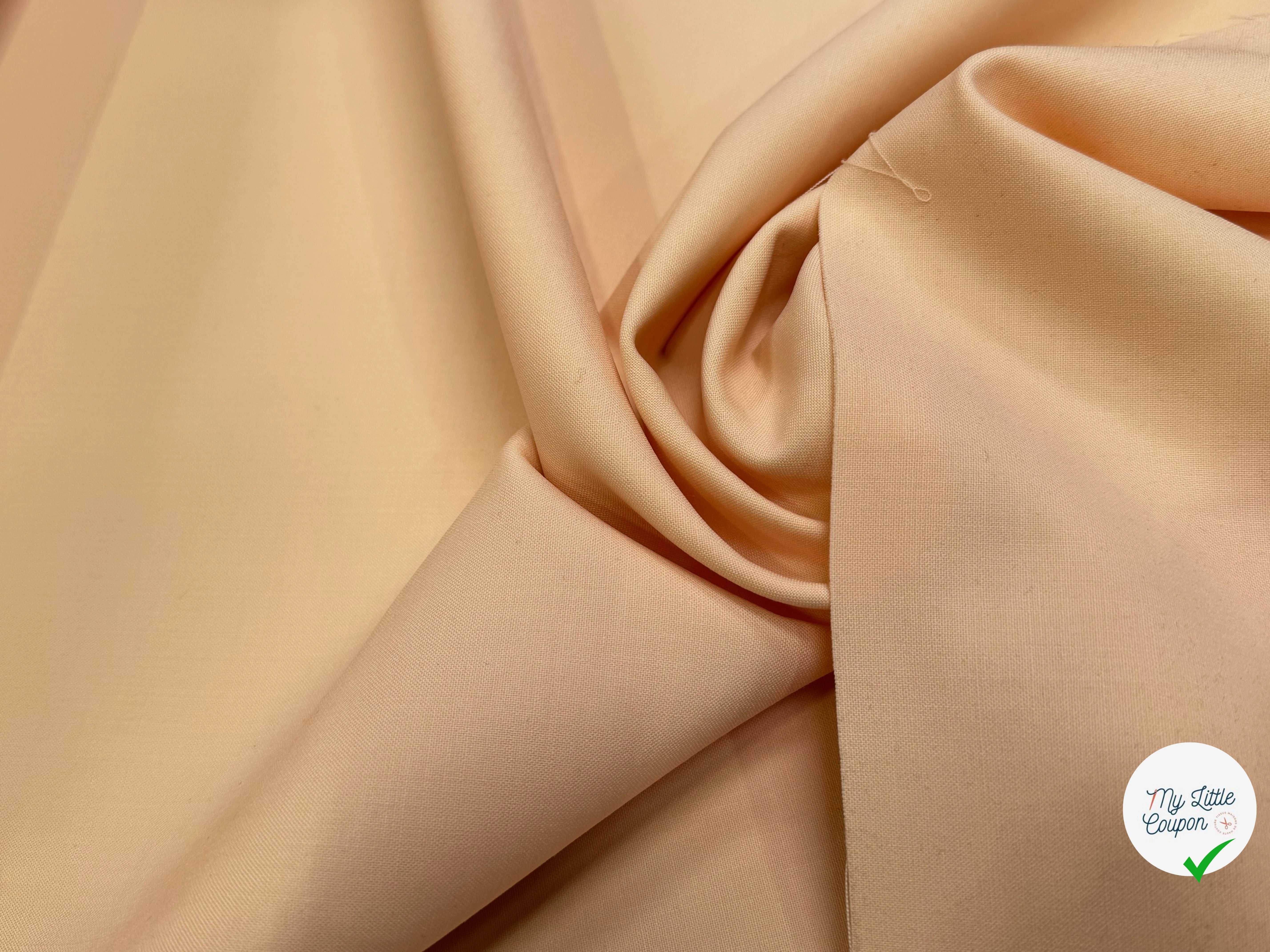 GABARDINE DE LAINE PECHE PASTEL - My Little Coupon