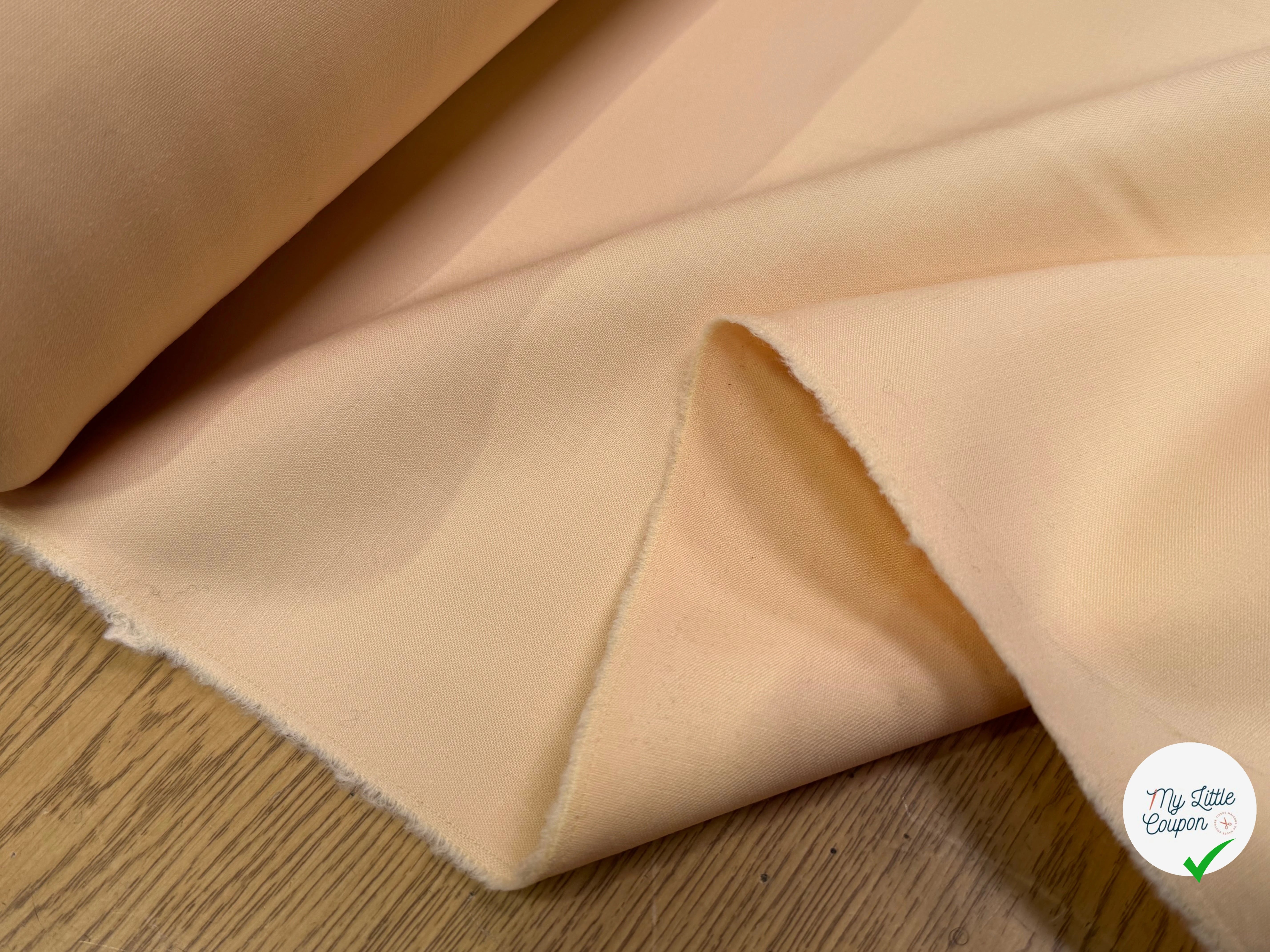 GABARDINE DE LAINE PECHE PASTEL - My Little Coupon