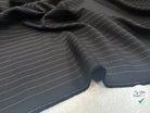 GABARDINE DE LAINE RAYURES FINE NOIR - My Little Coupon