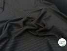 GABARDINE DE LAINE RAYURES FINE NOIR - My Little Coupon