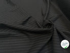 GABARDINE DE LAINE RAYURES FINE NOIR - My Little Coupon