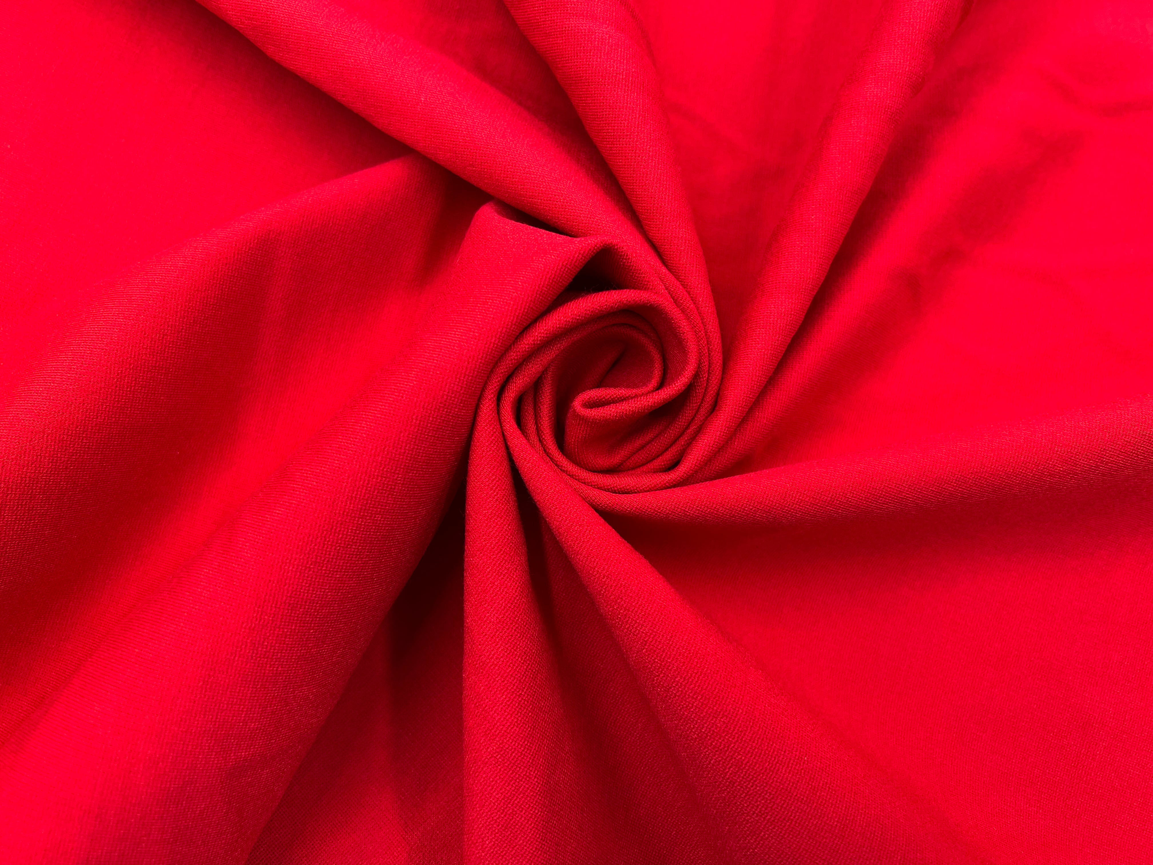 GABARDINE DE LAINE ROUGE SANG MSO