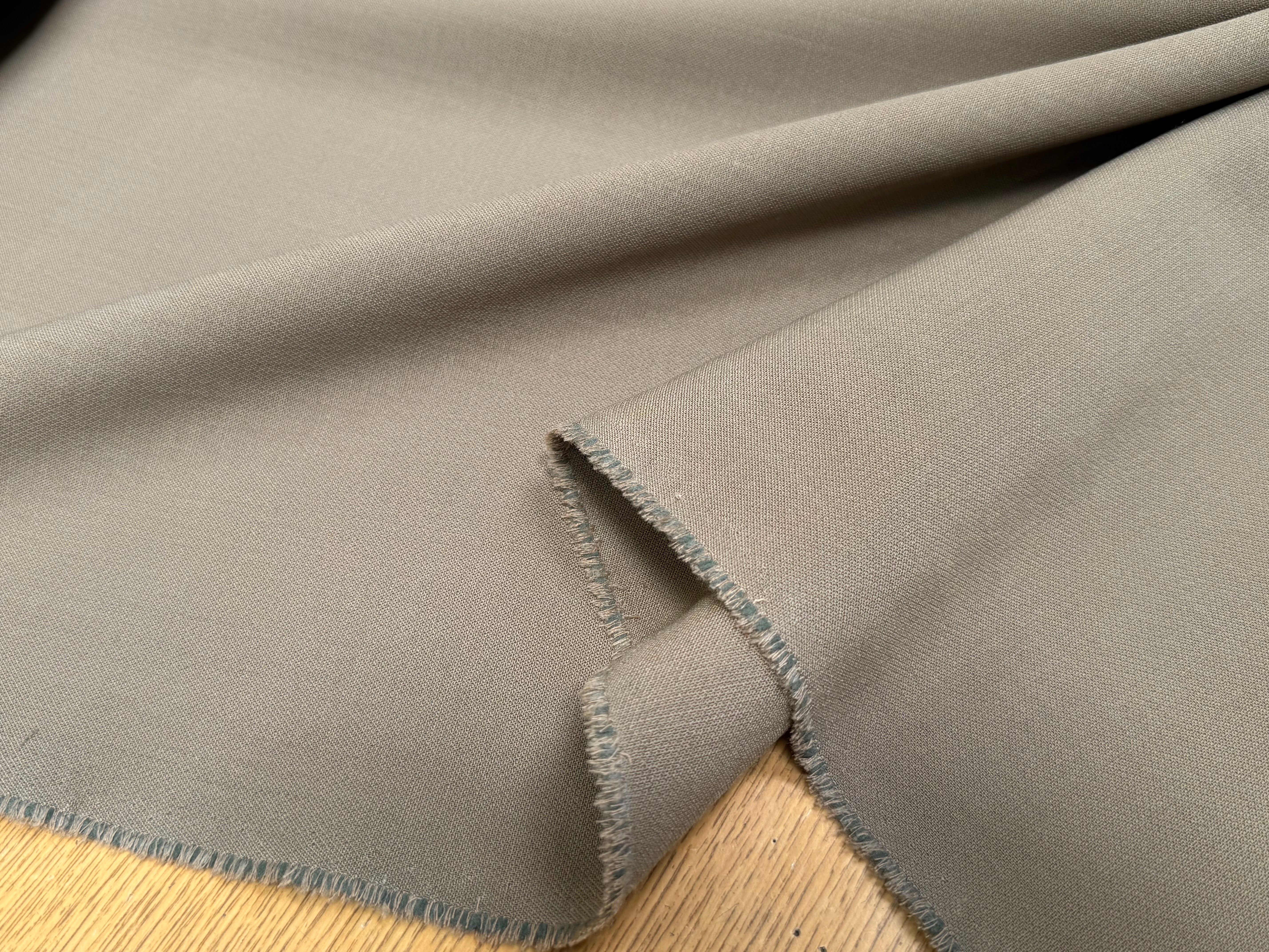 GABARDINE DE LAINE STRETCH TAUPE KAKI 80% LAINE TRÈS BELLE TENUE - My Little Coupon