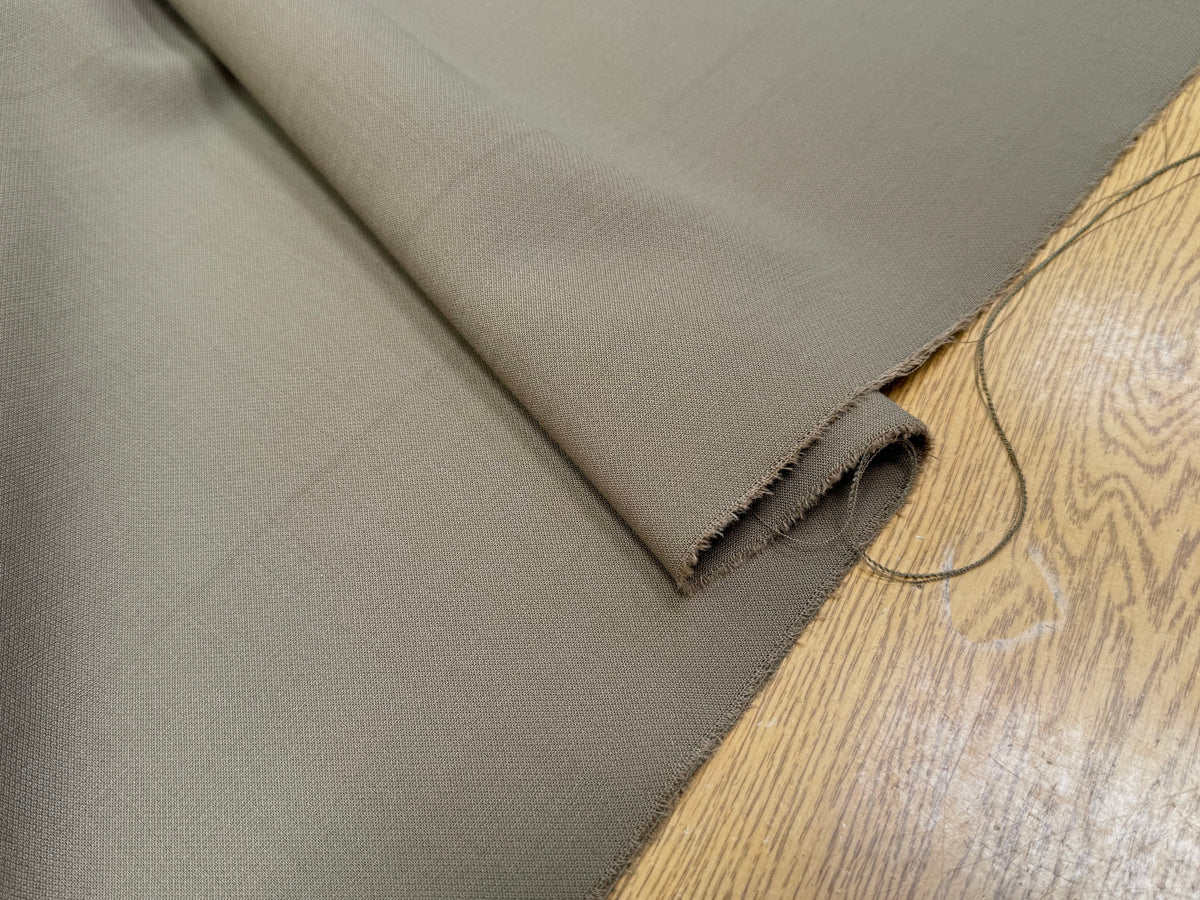GABARDINE DE LAINE STRETCH TAUPE KAKI 80% LAINE TRÈS BELLE TENUE - My Little Coupon