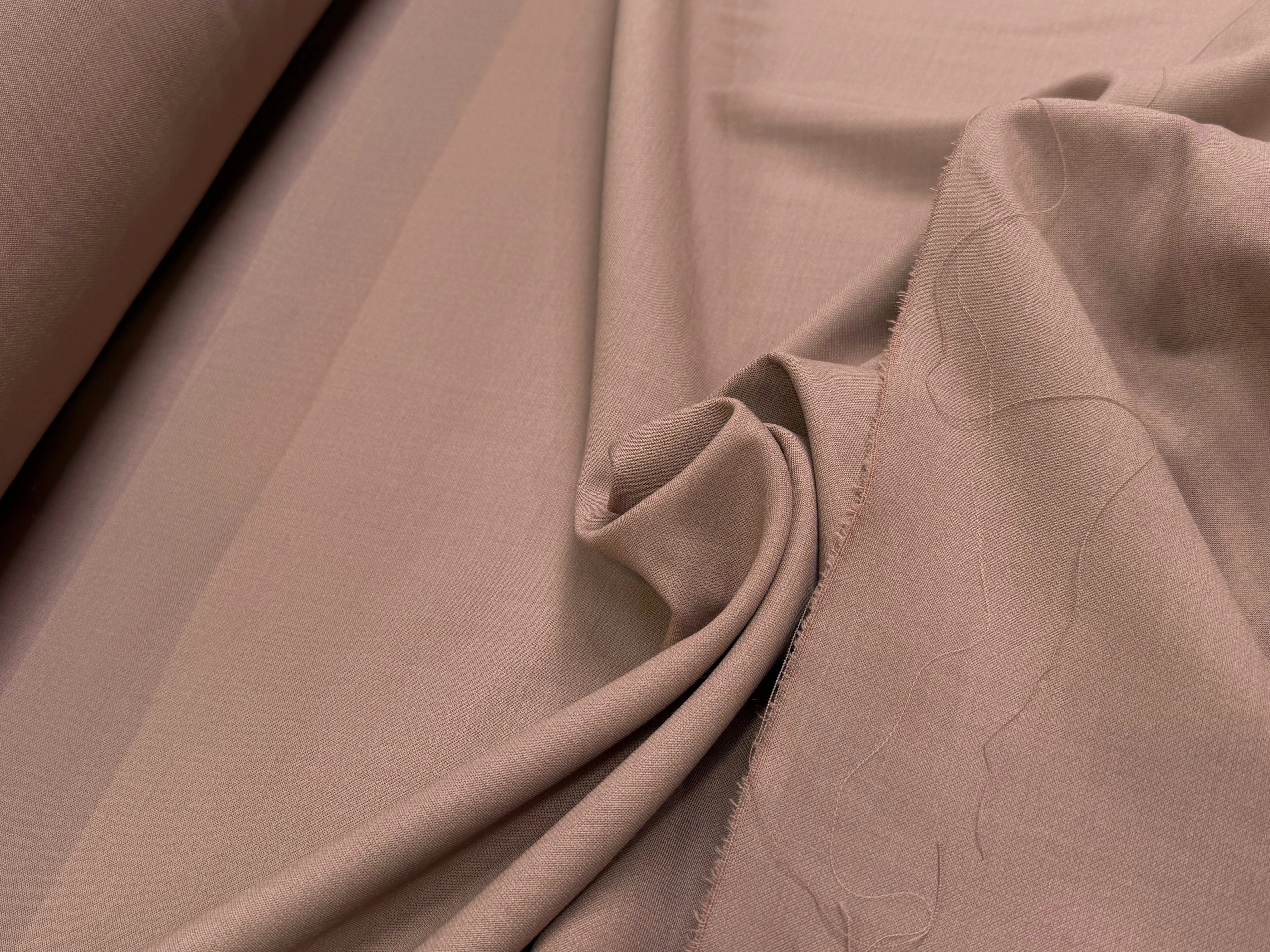 GABARDINE DE LAINE STRETCH TRÈS BELLE TENUE CAPUCCINO - My Little Coupon
