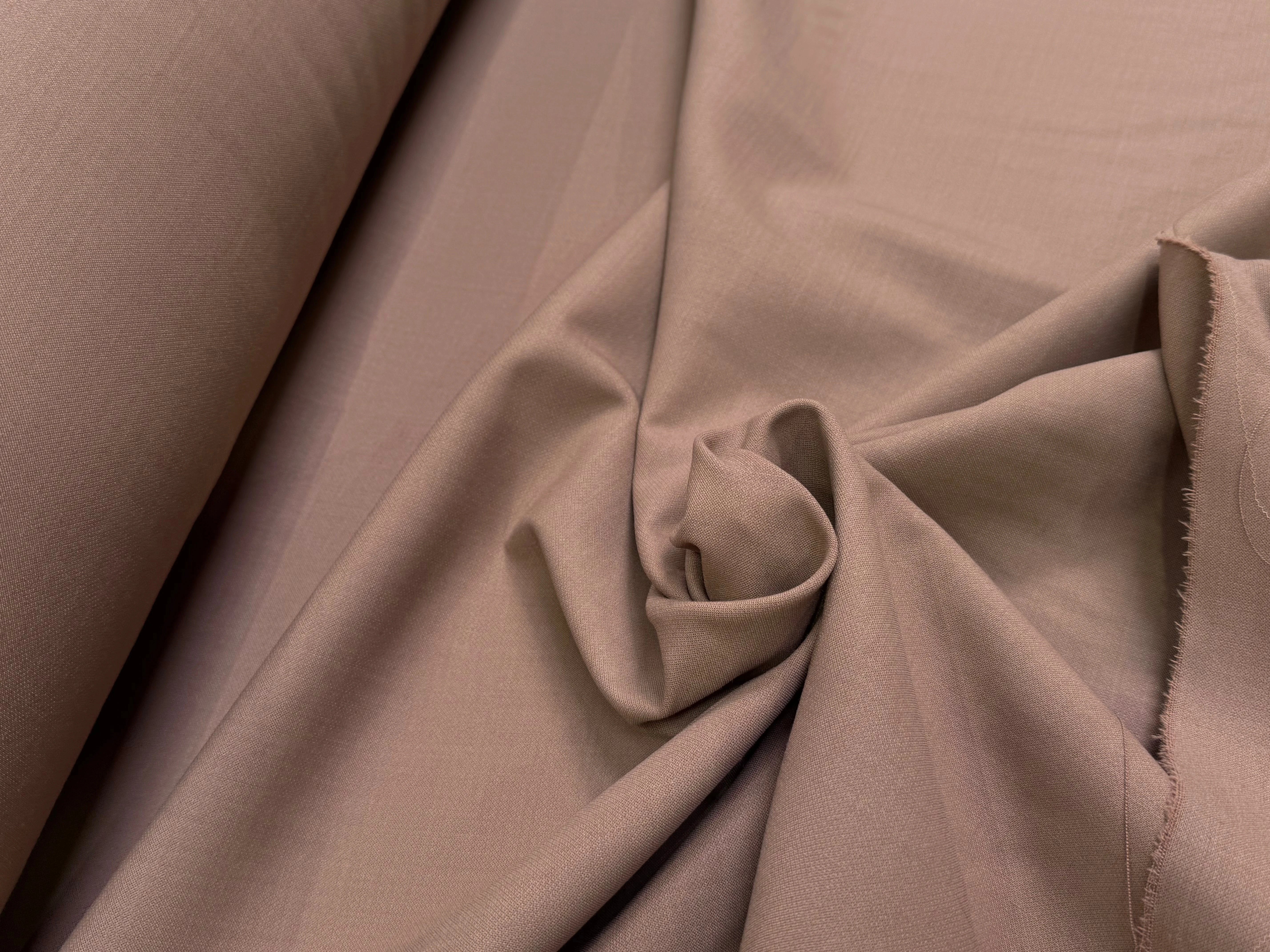 GABARDINE DE LAINE STRETCH TRÈS BELLE TENUE CAPUCCINO - My Little Coupon