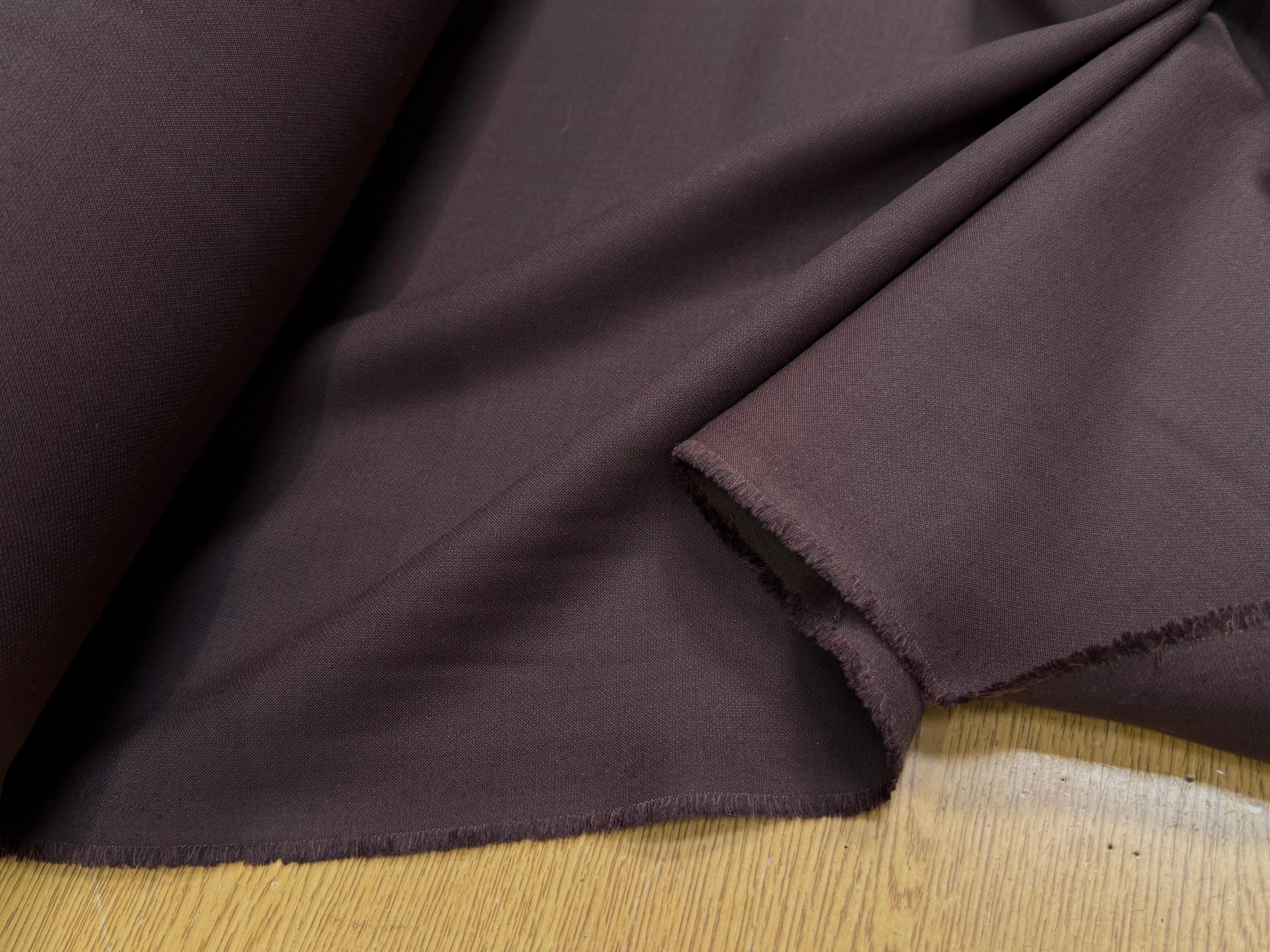GABARDINE DE LAINE STRETCH TRÈS BELLE TENUE MARRON - My Little Coupon