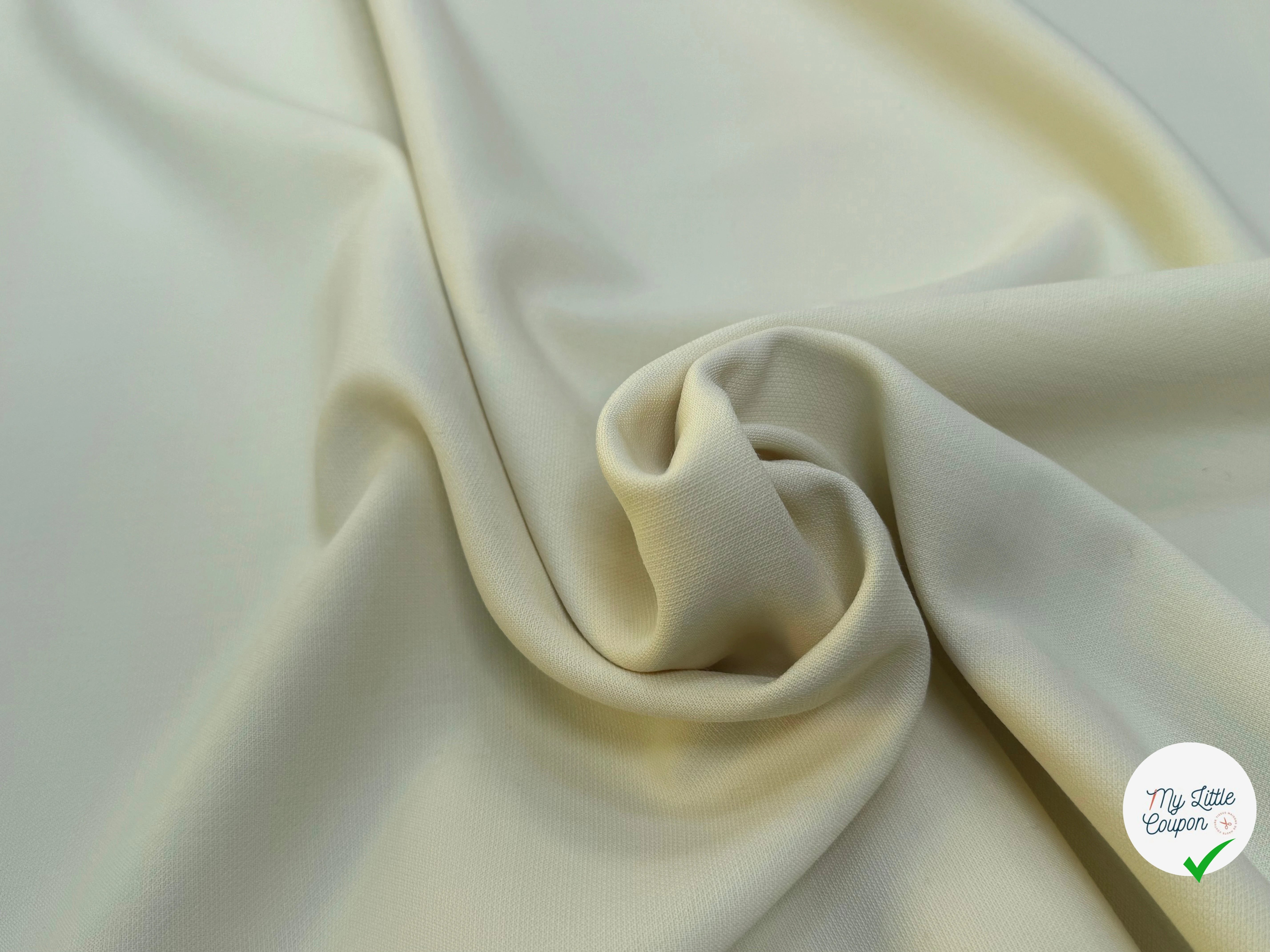 GABARDINE DE LAINE STRETCH VANILLE 80% LAINE TRÈS BELLE TENUE - My Little Coupon