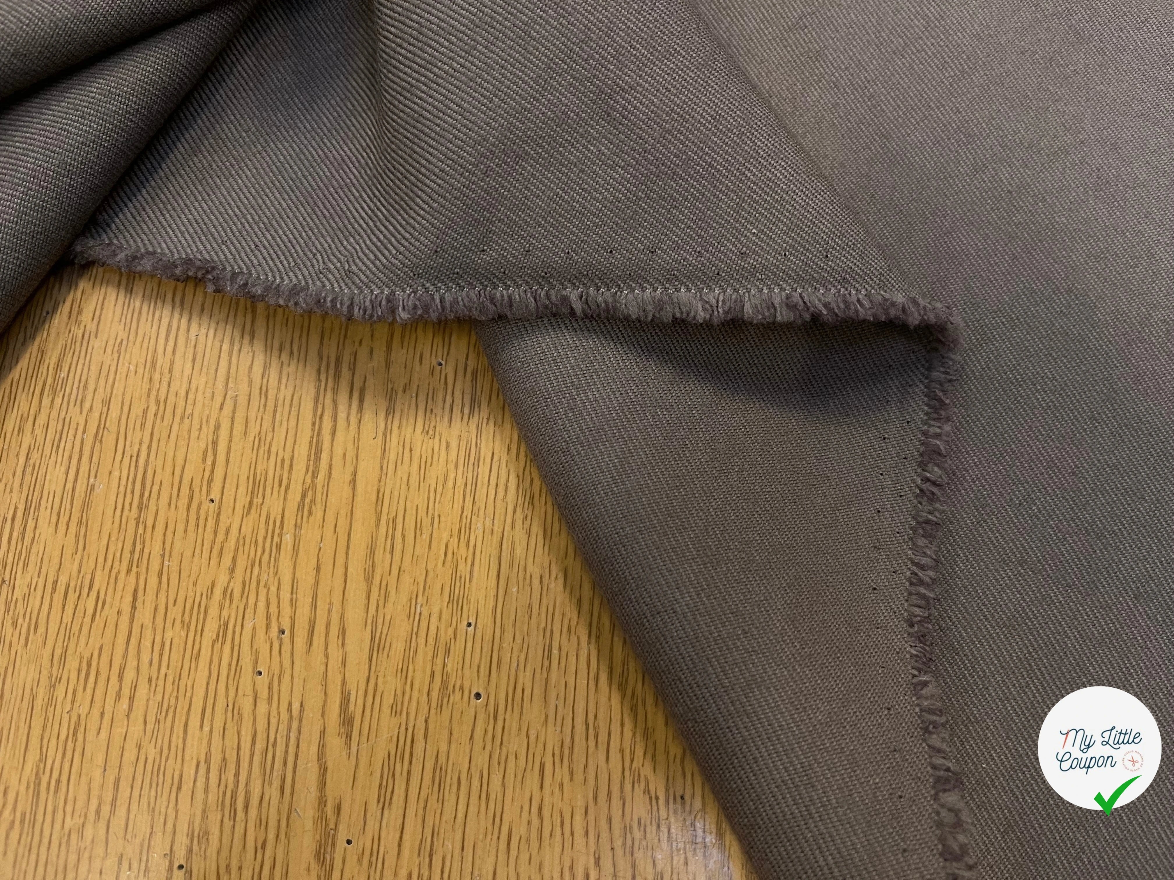 GABARDINE DE LAINE STRIÉE 70% LAINE LIGHT MOCHA - My Little Coupon
