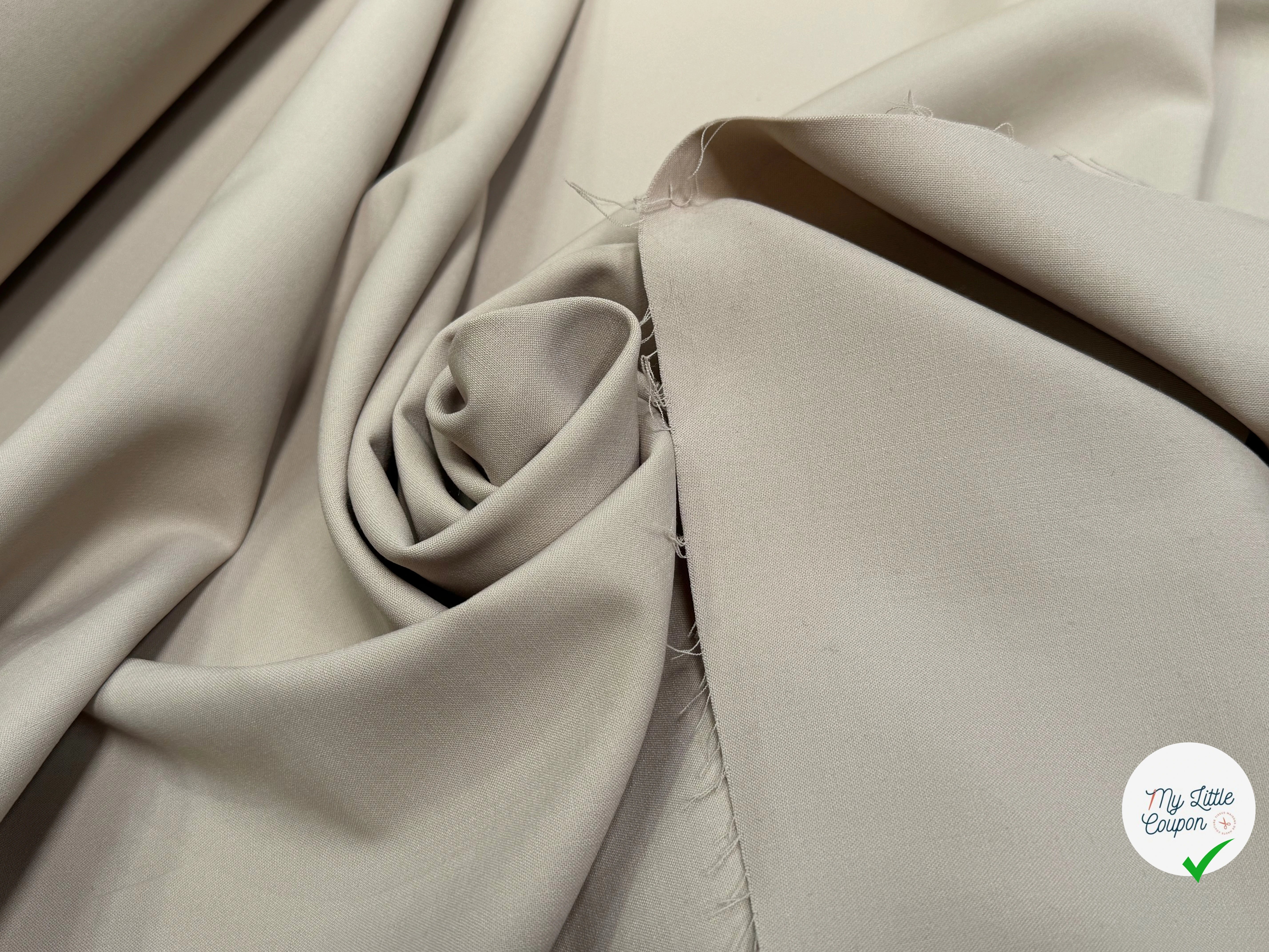 GABARDINE DE LAINE ULTRA BEAU TRÈS BELLE TENUE BEIGE PASTEL - My Little Coupon