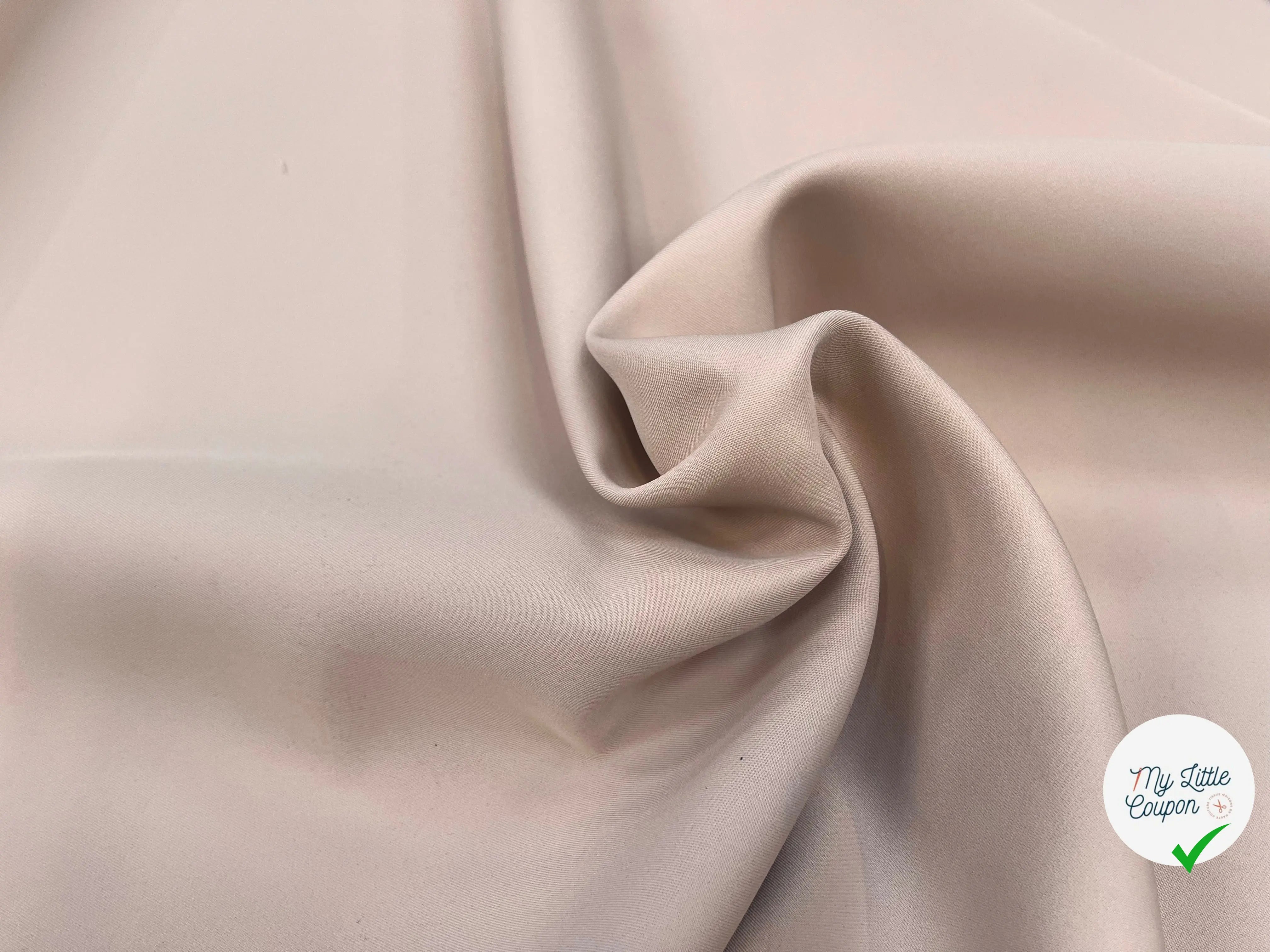 GABARDINE DOUBLE ETOFFE BEIGE SAND JAPON - My Little Coupon