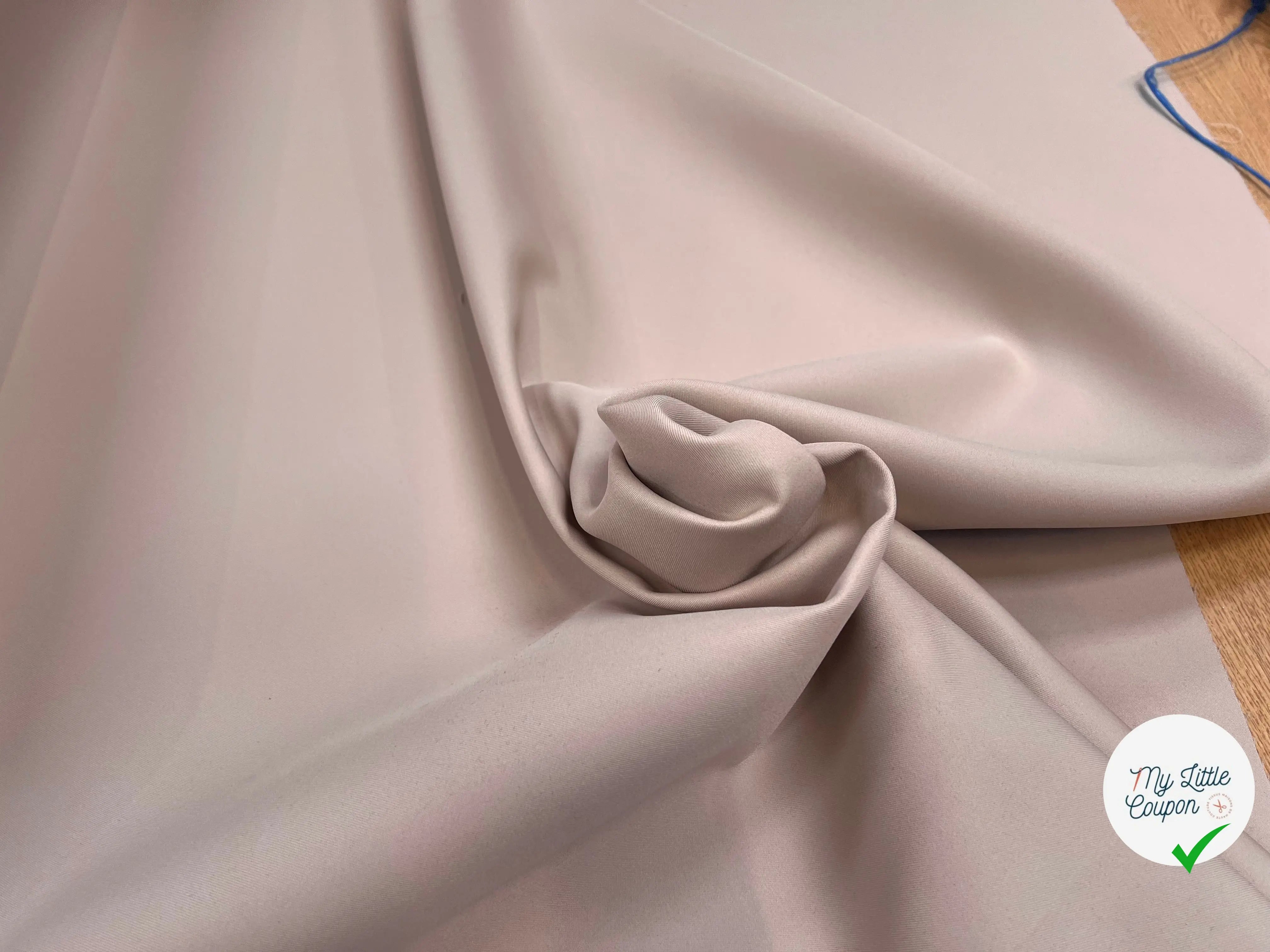 GABARDINE DOUBLE ETOFFE BEIGE SAND JAPON - My Little Coupon