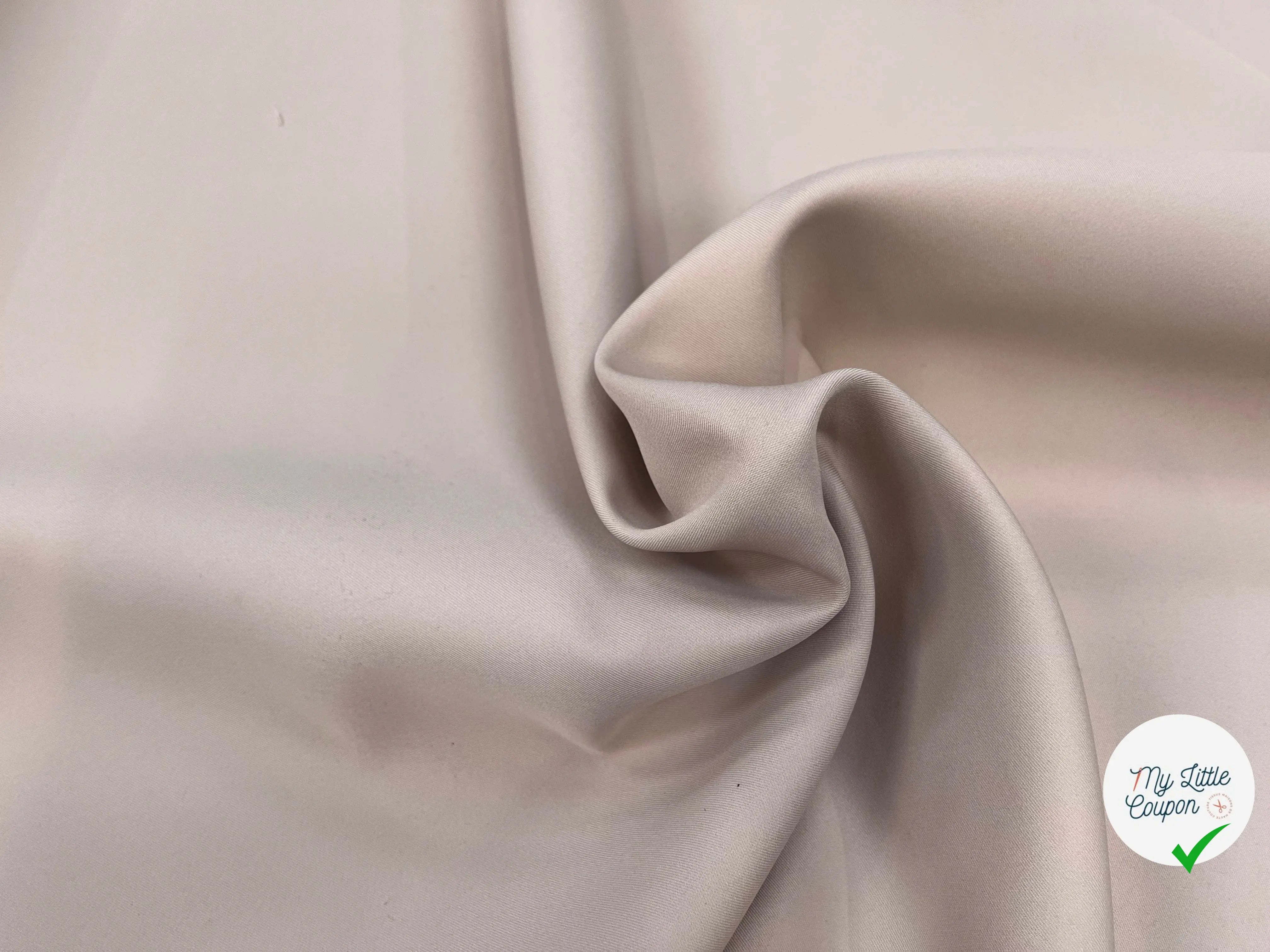 GABARDINE DOUBLE ETOFFE BEIGE SAND JAPON - My Little Coupon