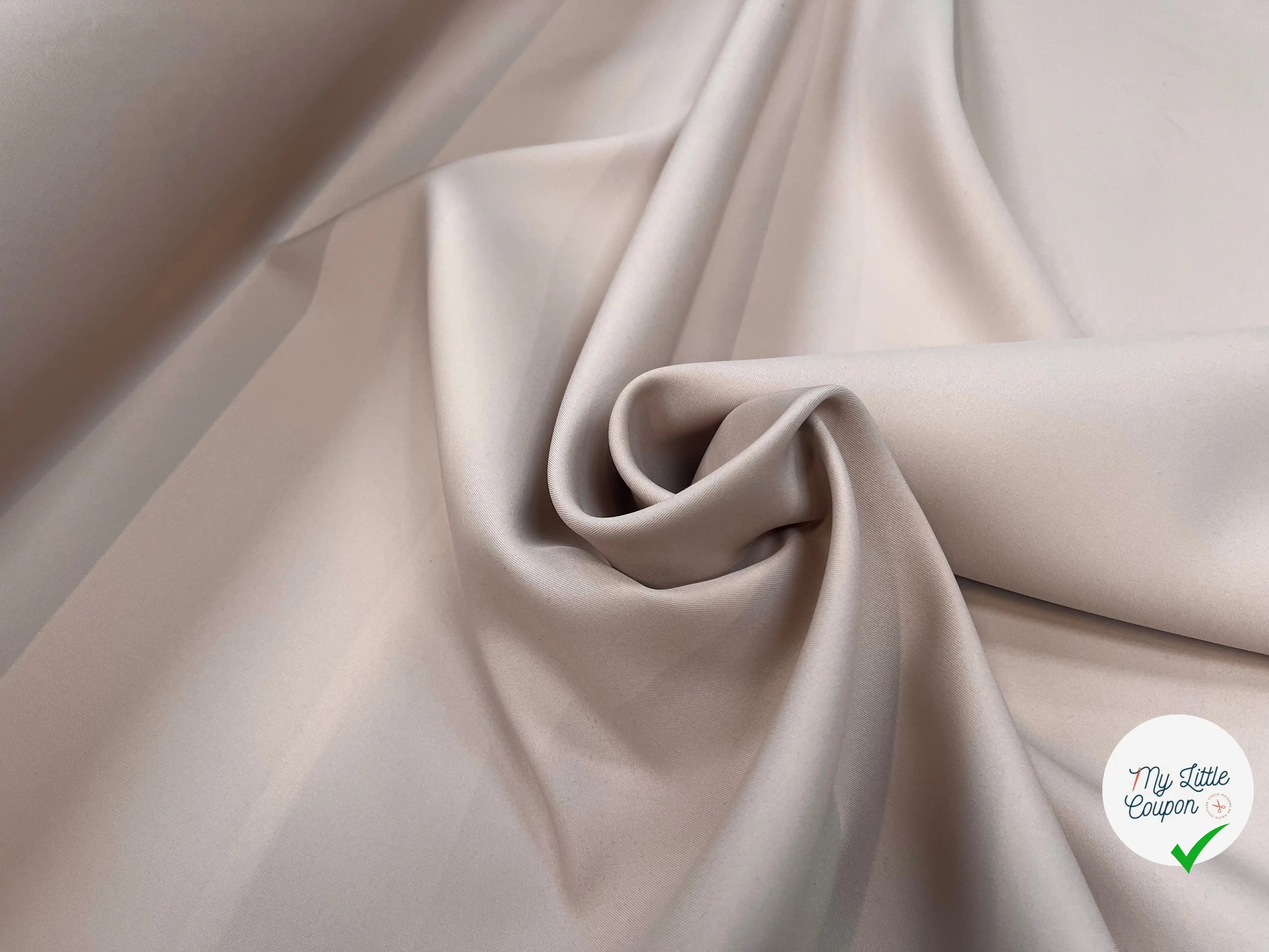 GABARDINE DOUBLE ETOFFE BEIGE SAND JAPON - My Little Coupon