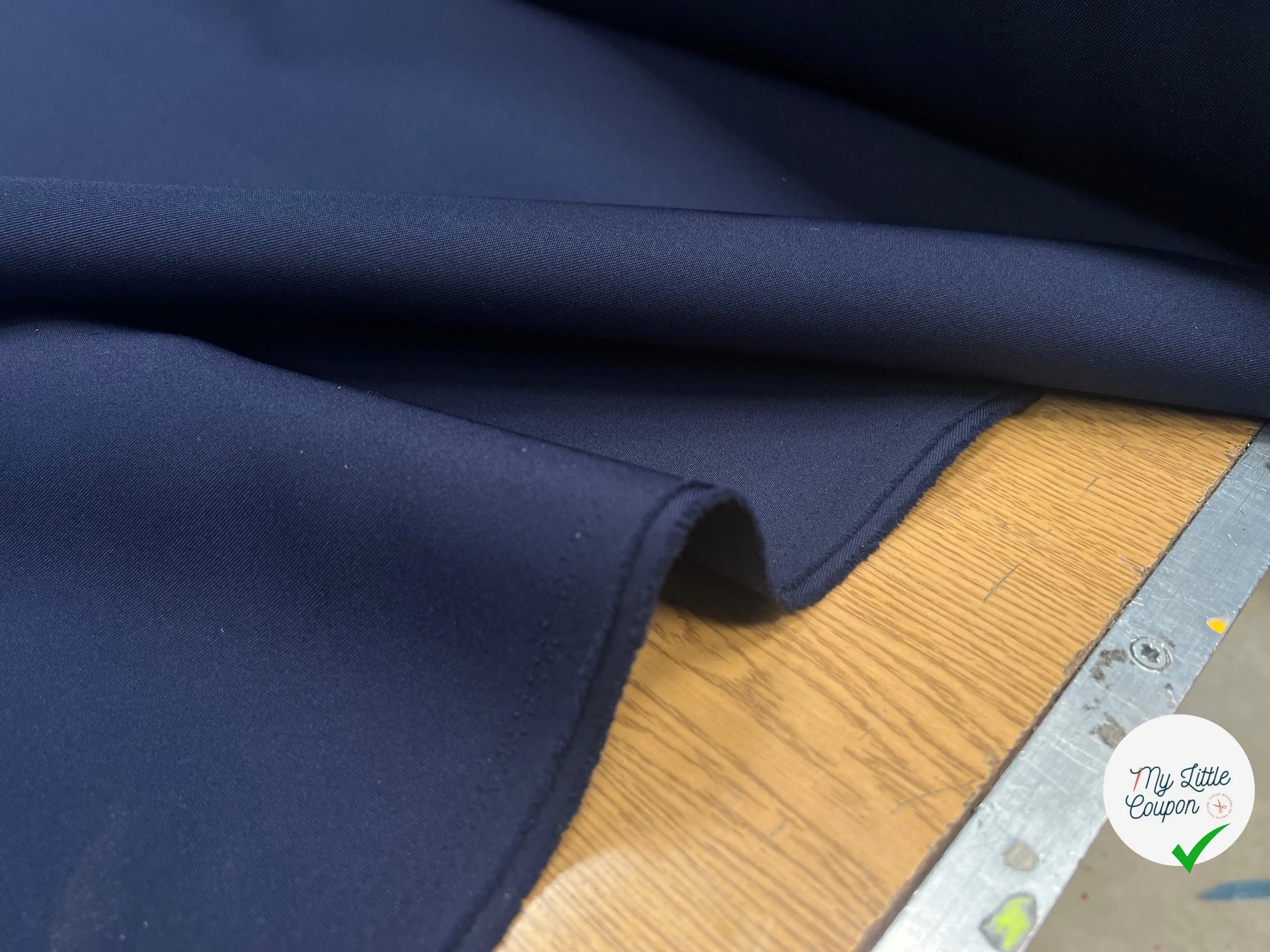 GABARDINE DOUBLE ETOFFE BLEU CHOC JAPON - My Little Coupon