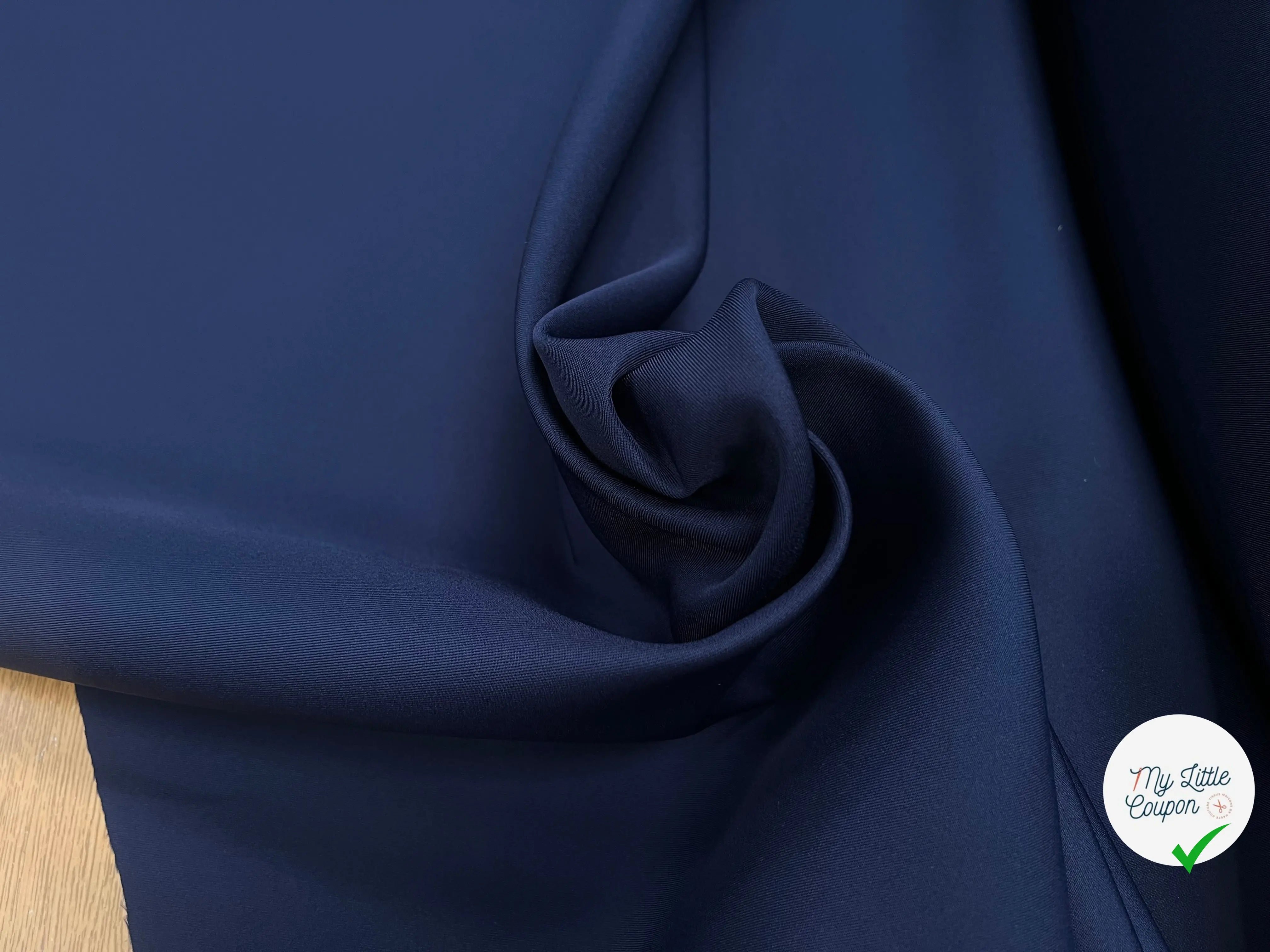 GABARDINE DOUBLE ETOFFE BLEU CHOC JAPON - My Little Coupon